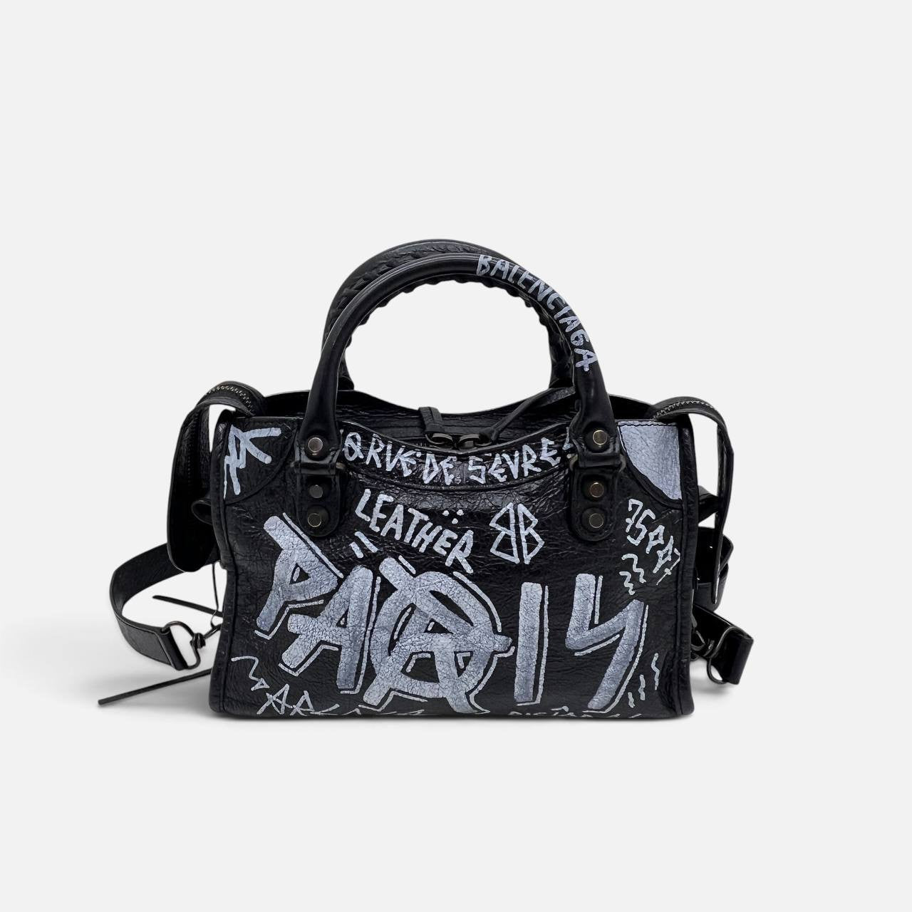 City graffiti mini borsa a tracolla