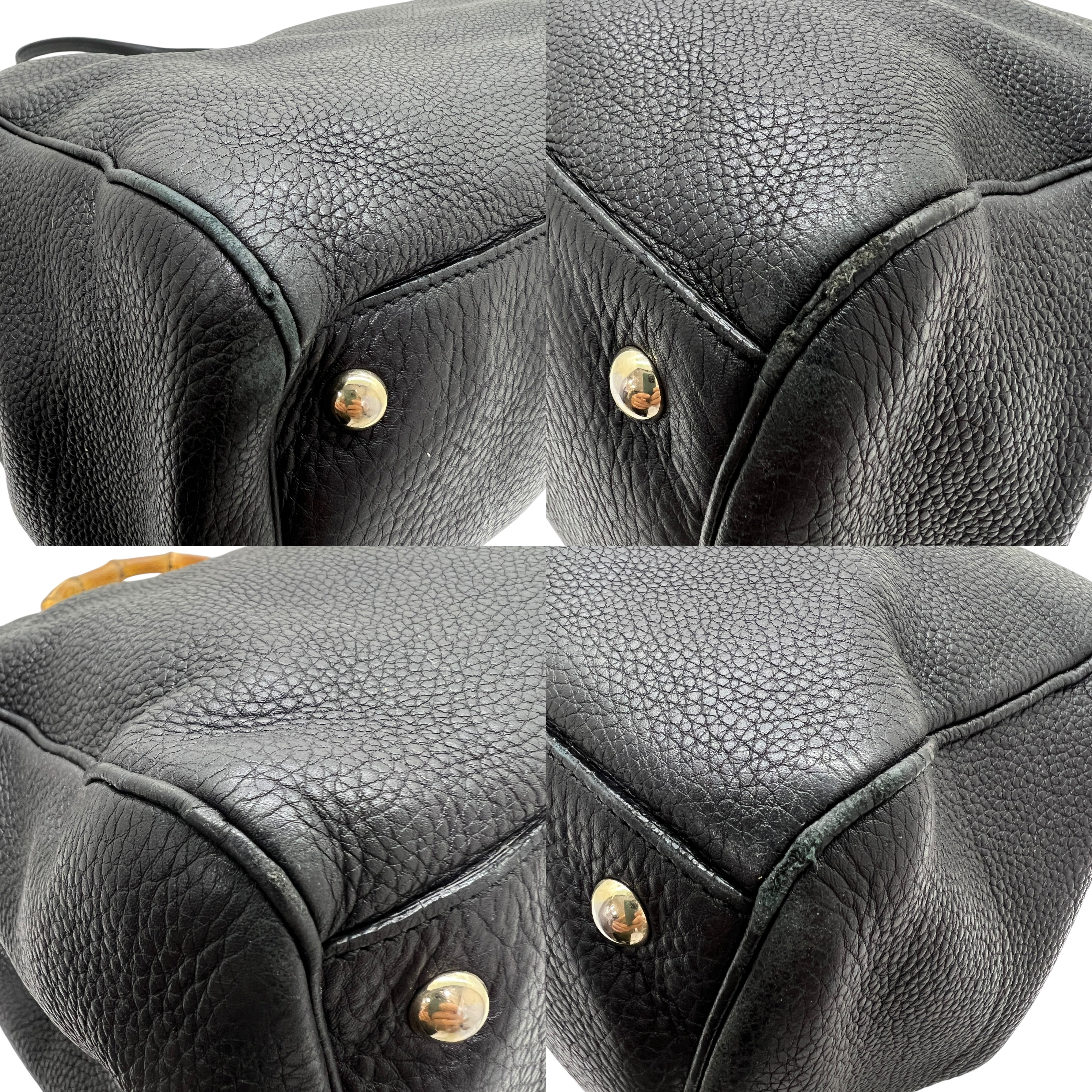 Shopper Bamboo in pelle