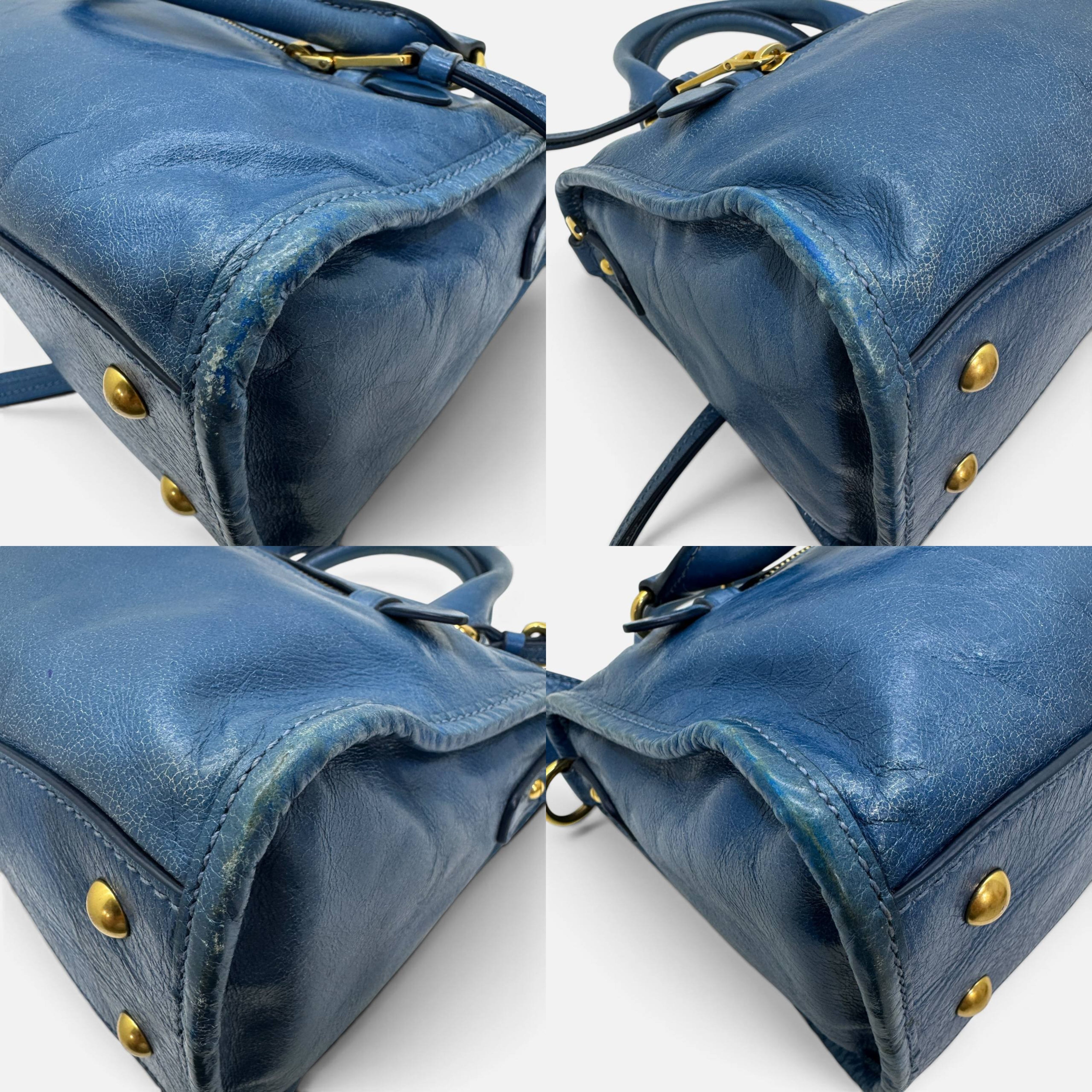 Borsa piccola a mano in vitello shine