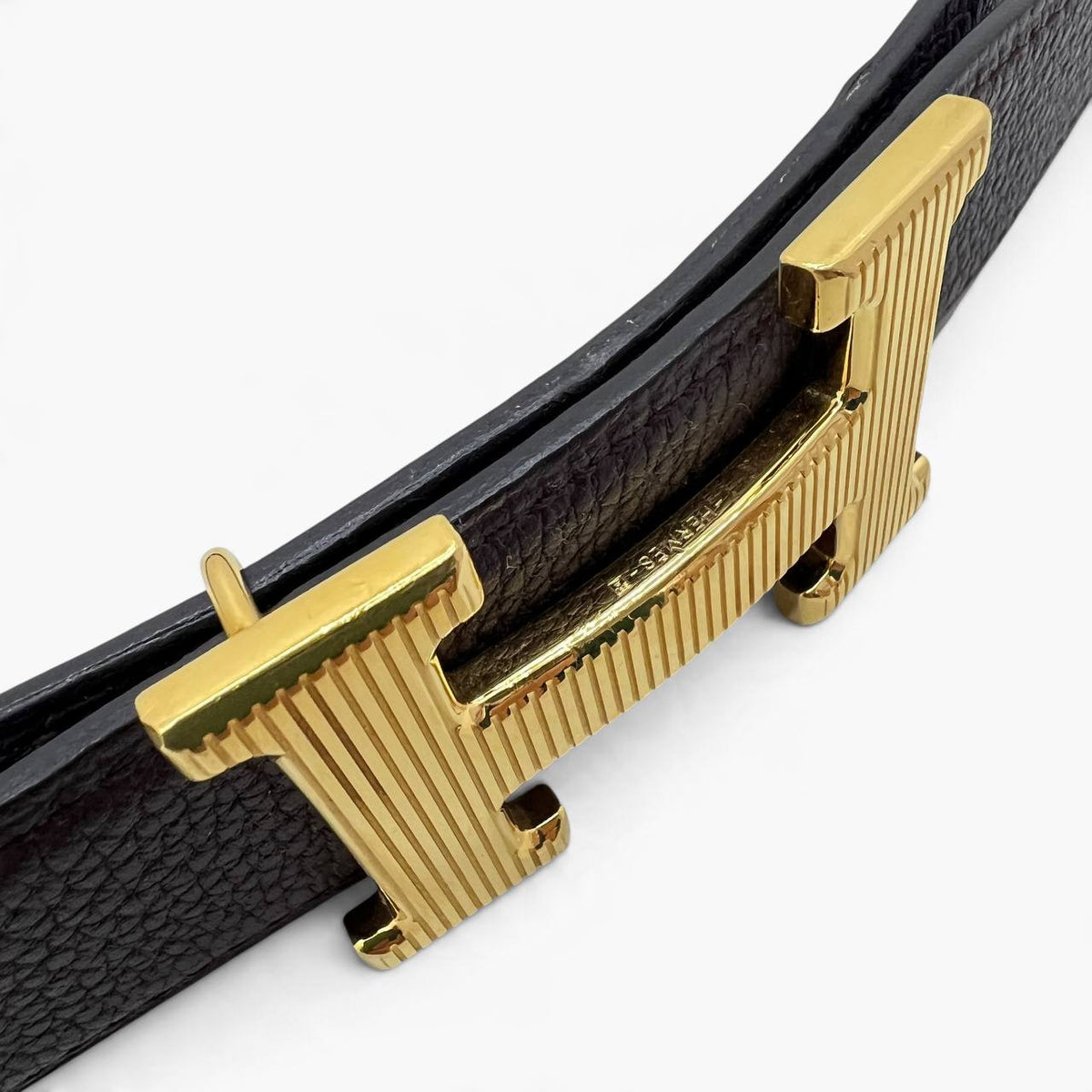 Fibbia da cintura H & pelle reversibile 32 mm
