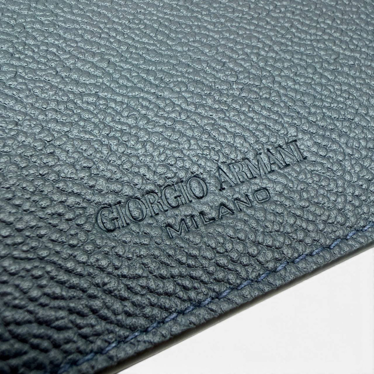 Portacarte in pelle blu
