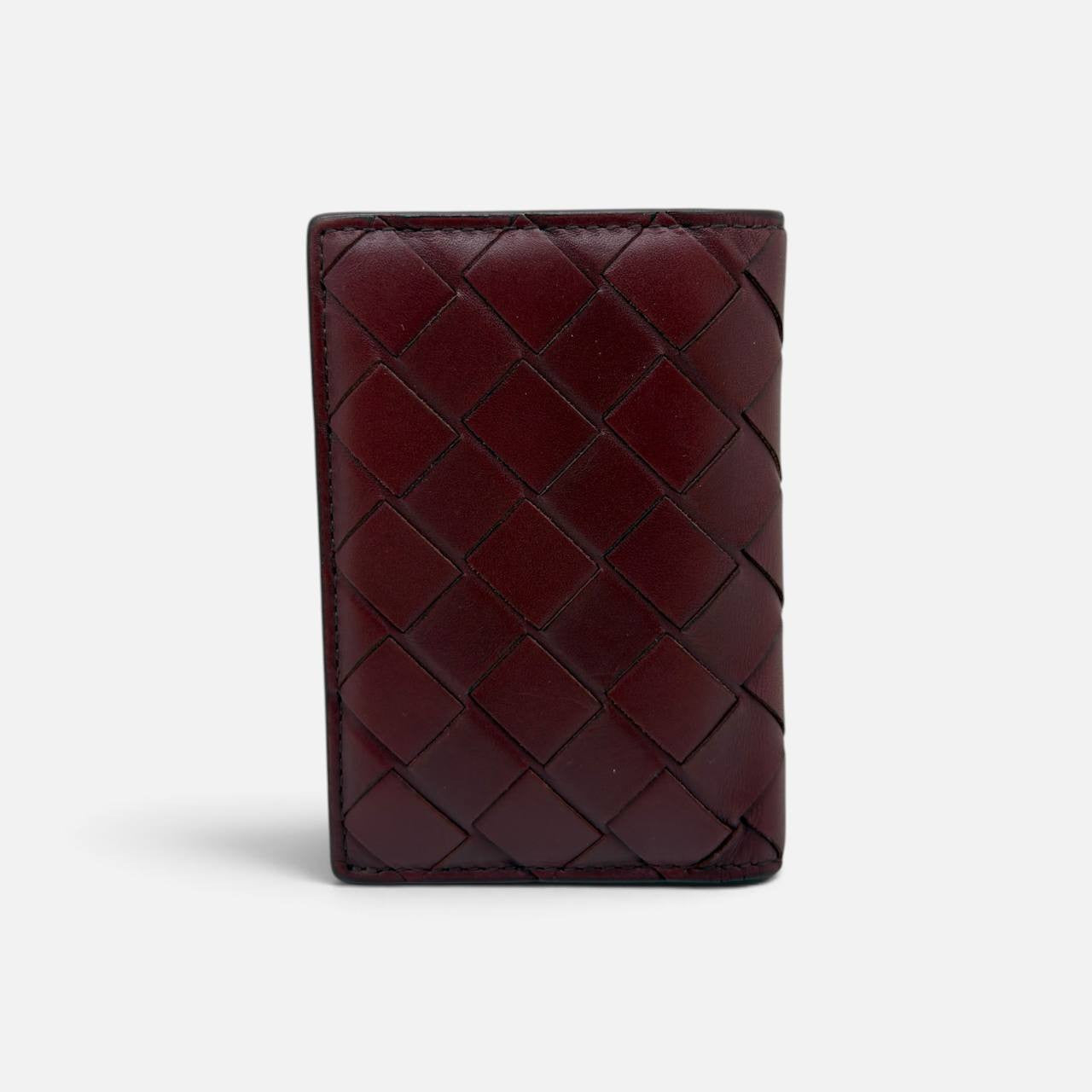 Portacarte in pelle bordeaux