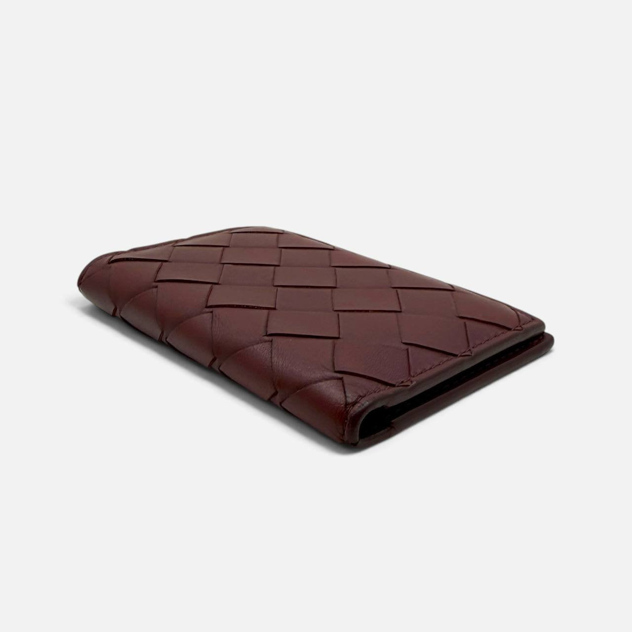 Portacarte in pelle bordeaux
