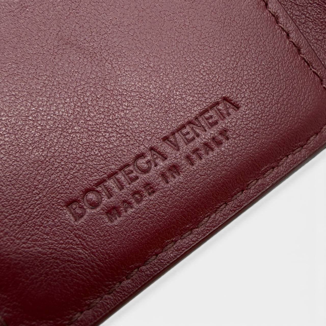 Portacarte in pelle bordeaux