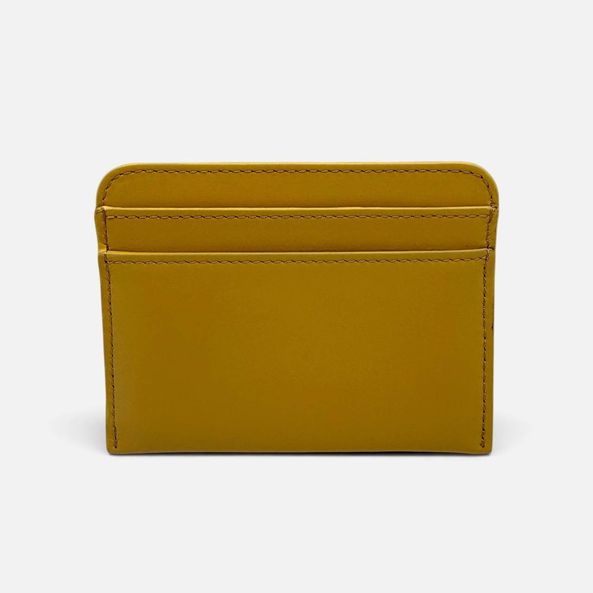Portacarte in pelle giallo