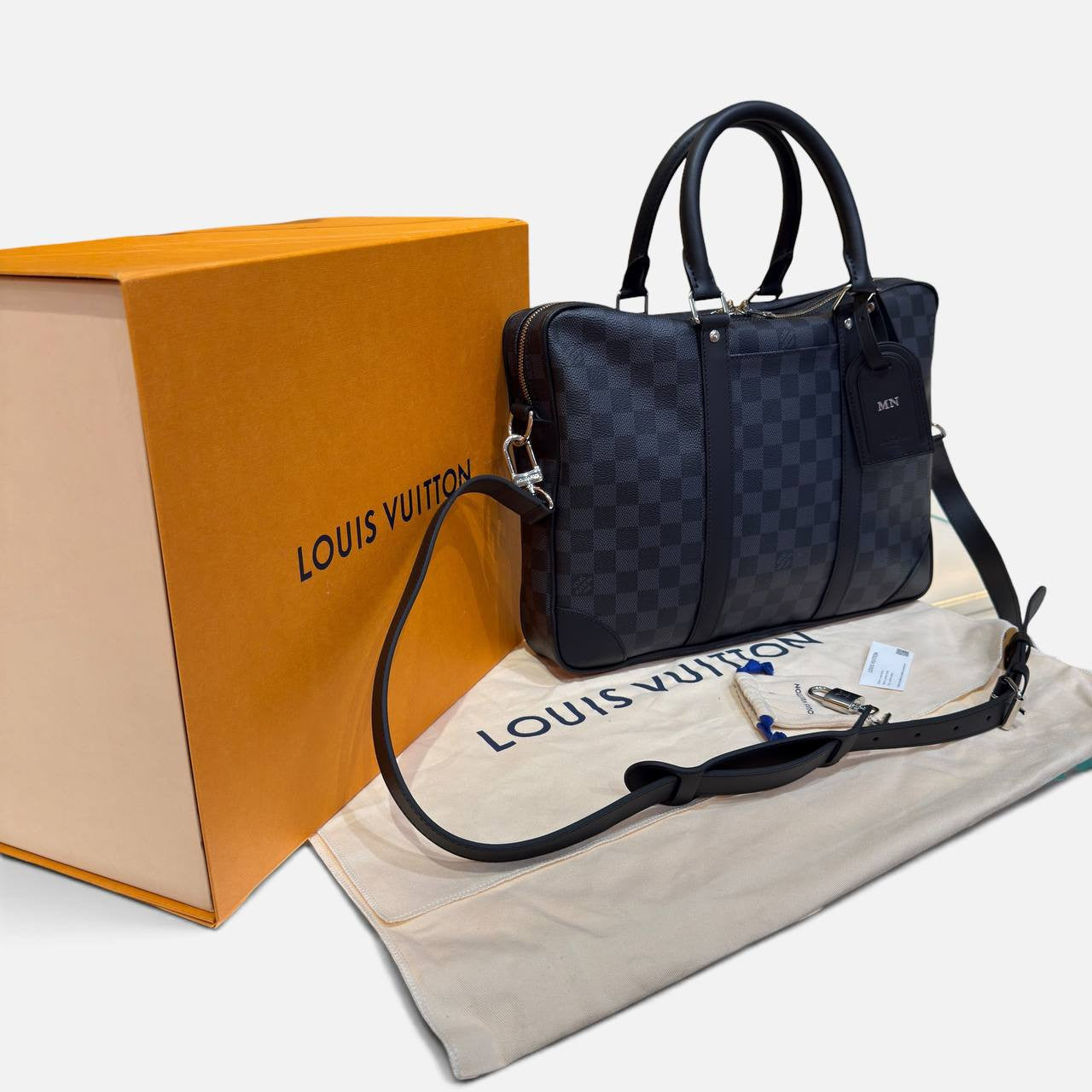 Porte-Documents Voyage Damier Graphite