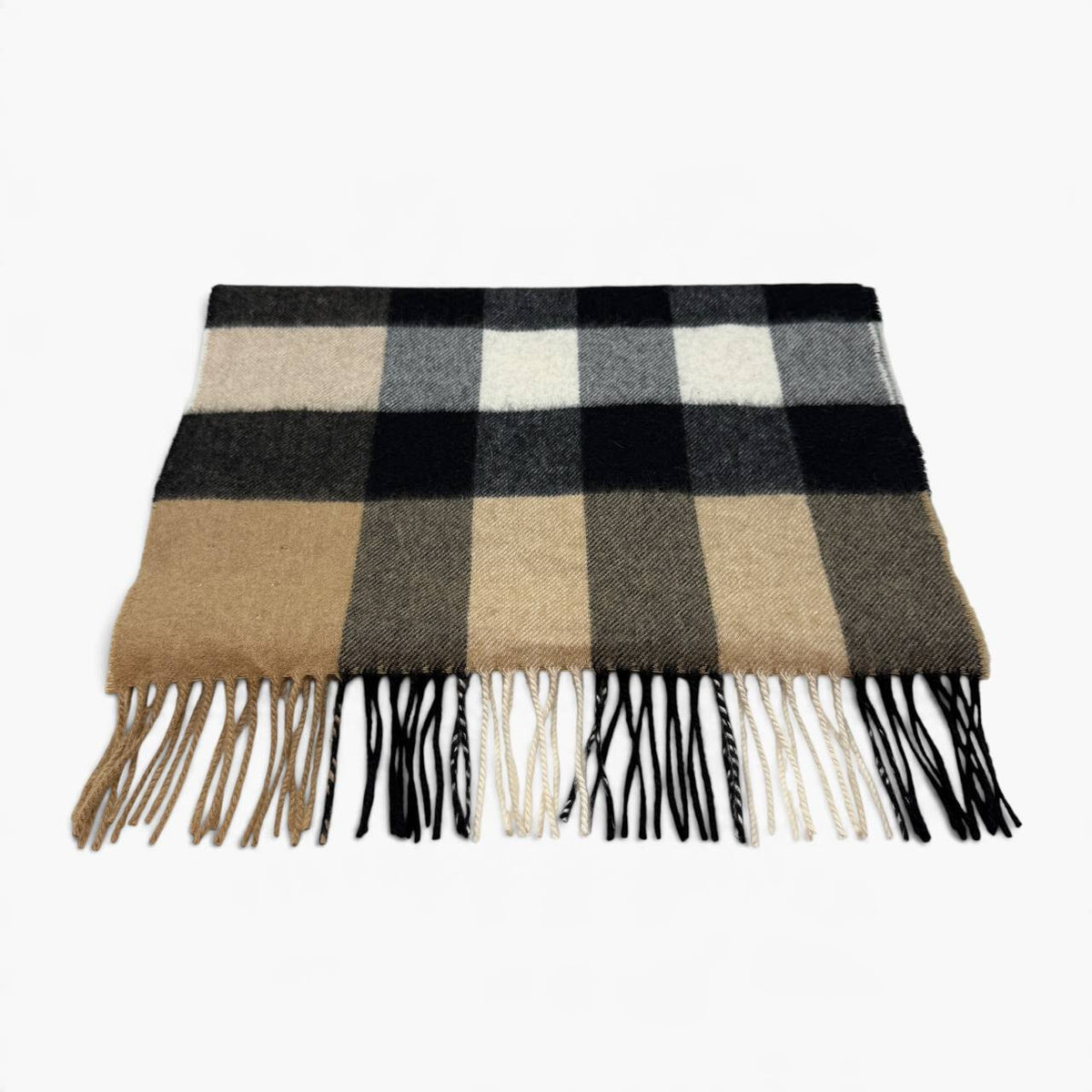 Sciarpa in cashmere con motivo check