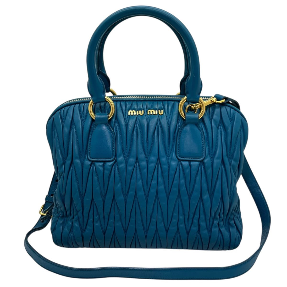 MIU MIU BORSA A TRACOLLA IN NAPPA GOFFRATA