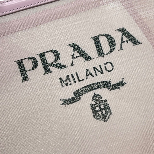 PRADA TOTE BAG PICCOLA IN RETE CON PAILLETTES