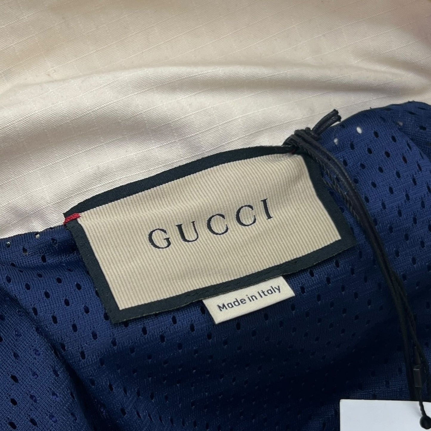 GUCCI GIACCA IN NYLON E COTONE CON PATCH TG XS (VESTE L)