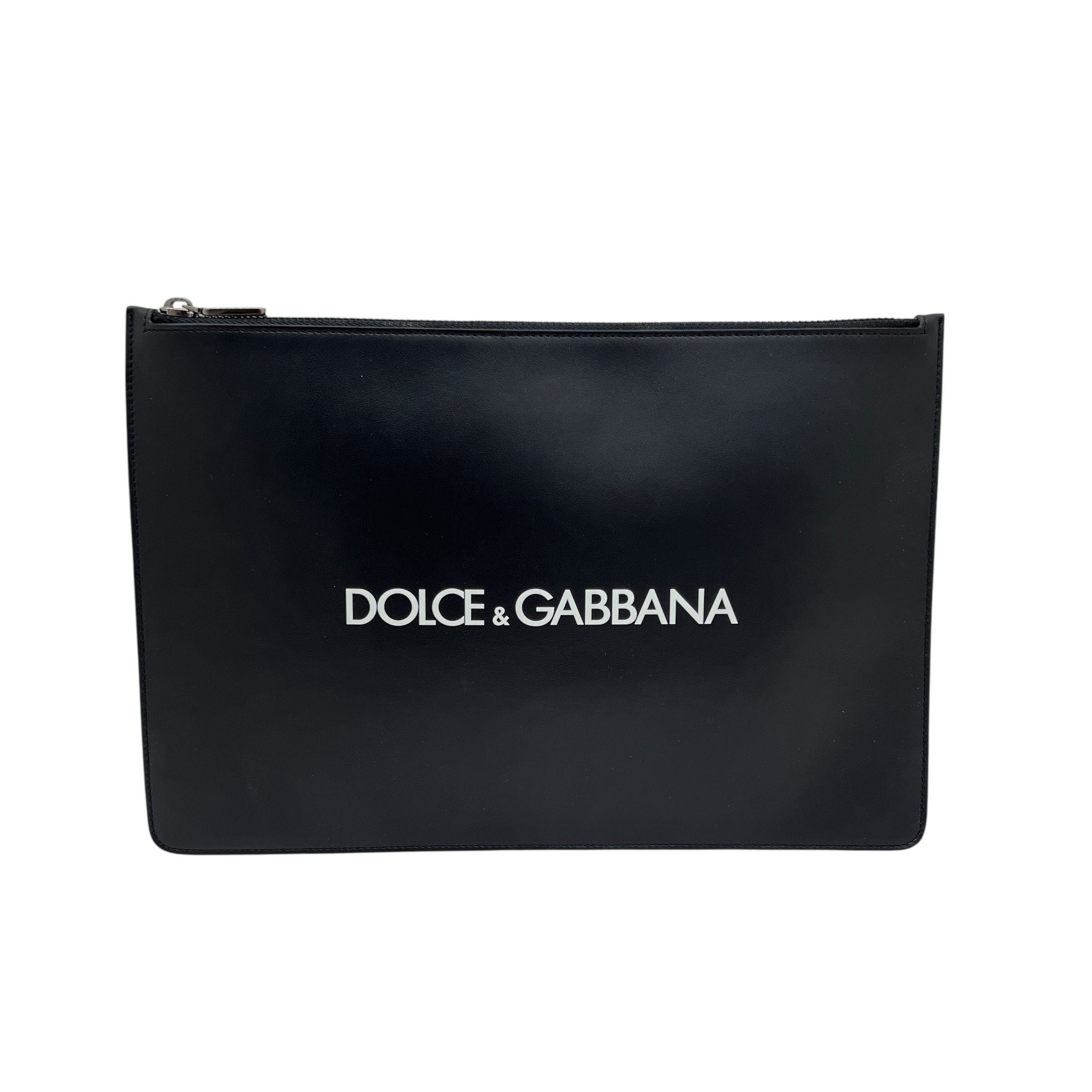 Pochette media in pelle liscia