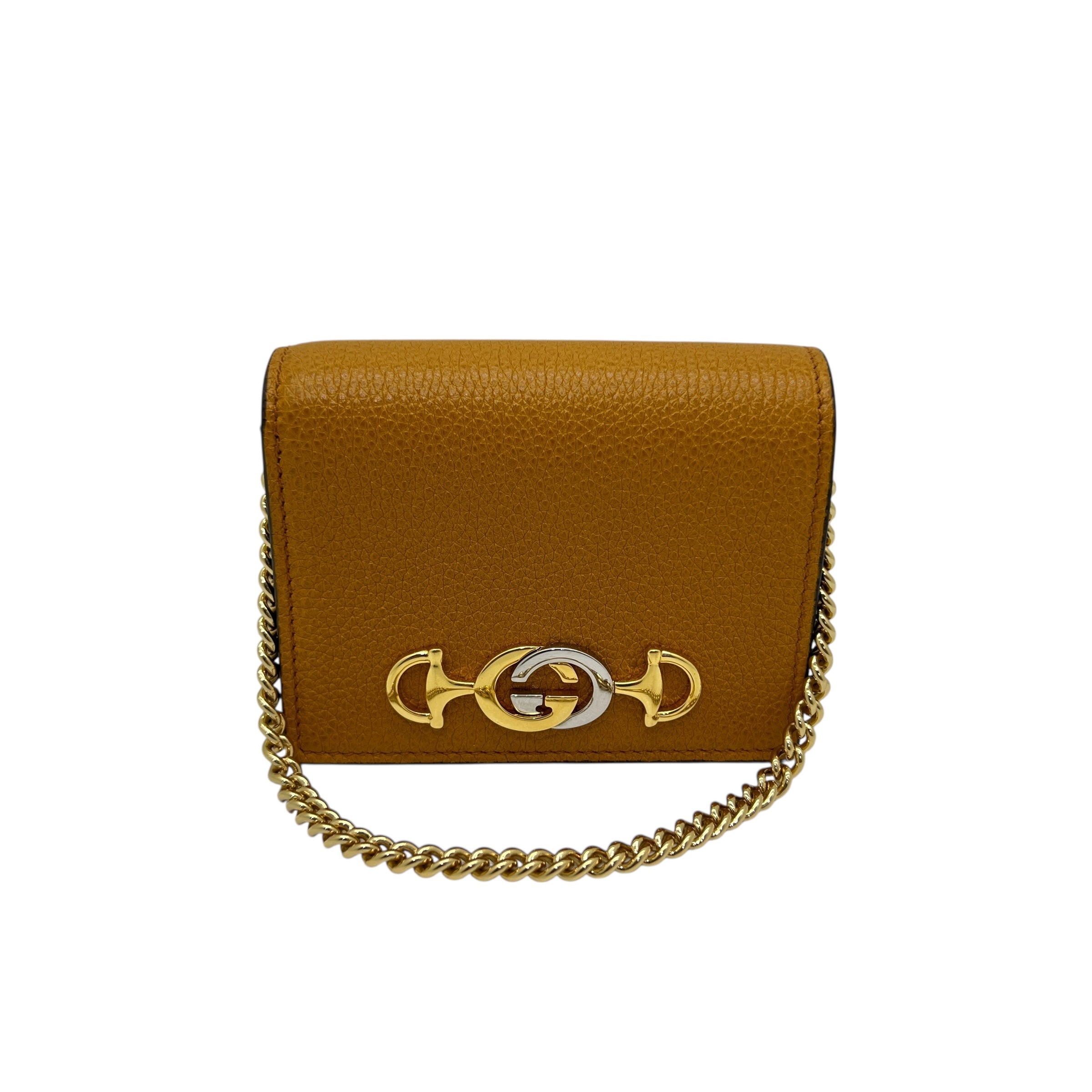 Zumi portafoglio compatto in pelle con catenella