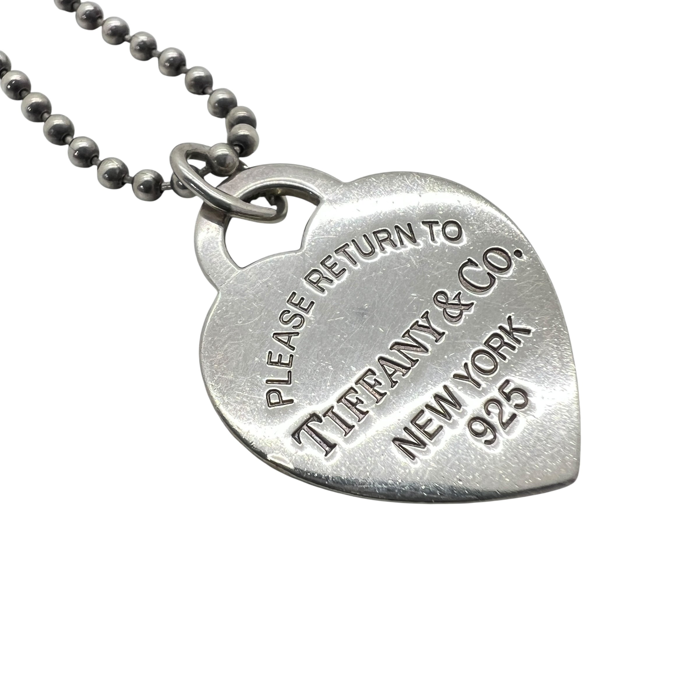 Pendente Heart Tag grande con catena