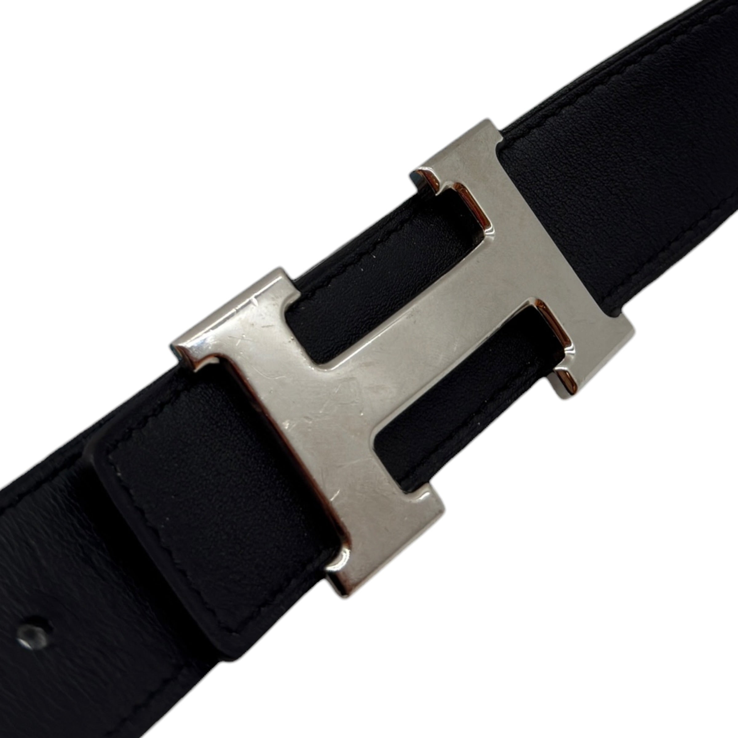 Fibbia da cintura H & Pelle reversibile per cintura 32 mm taglia 95