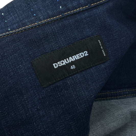 DSQUARED2 GIACCA DENIM CON CRISTALLI TG 48 (M)