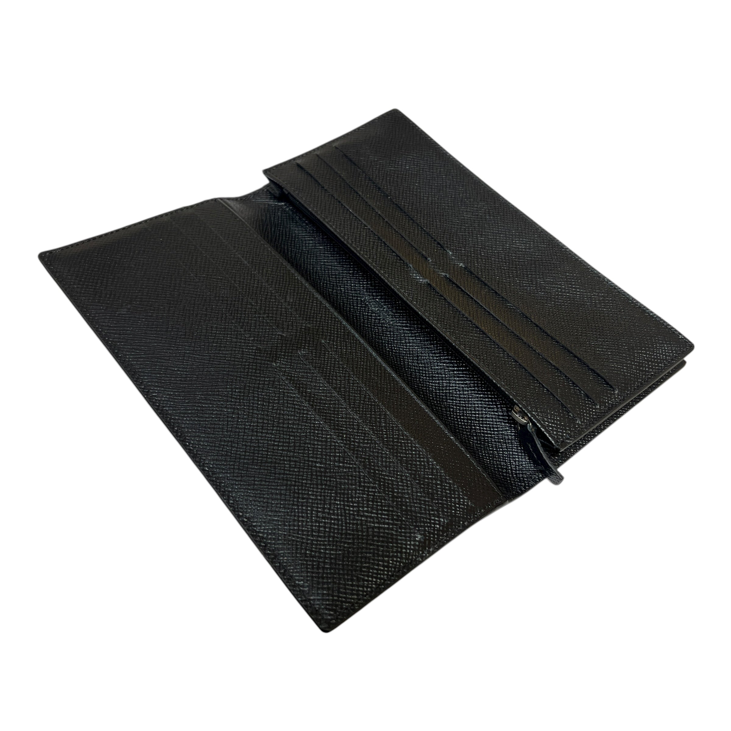 Portafoglio allungato in pelle Saffiano