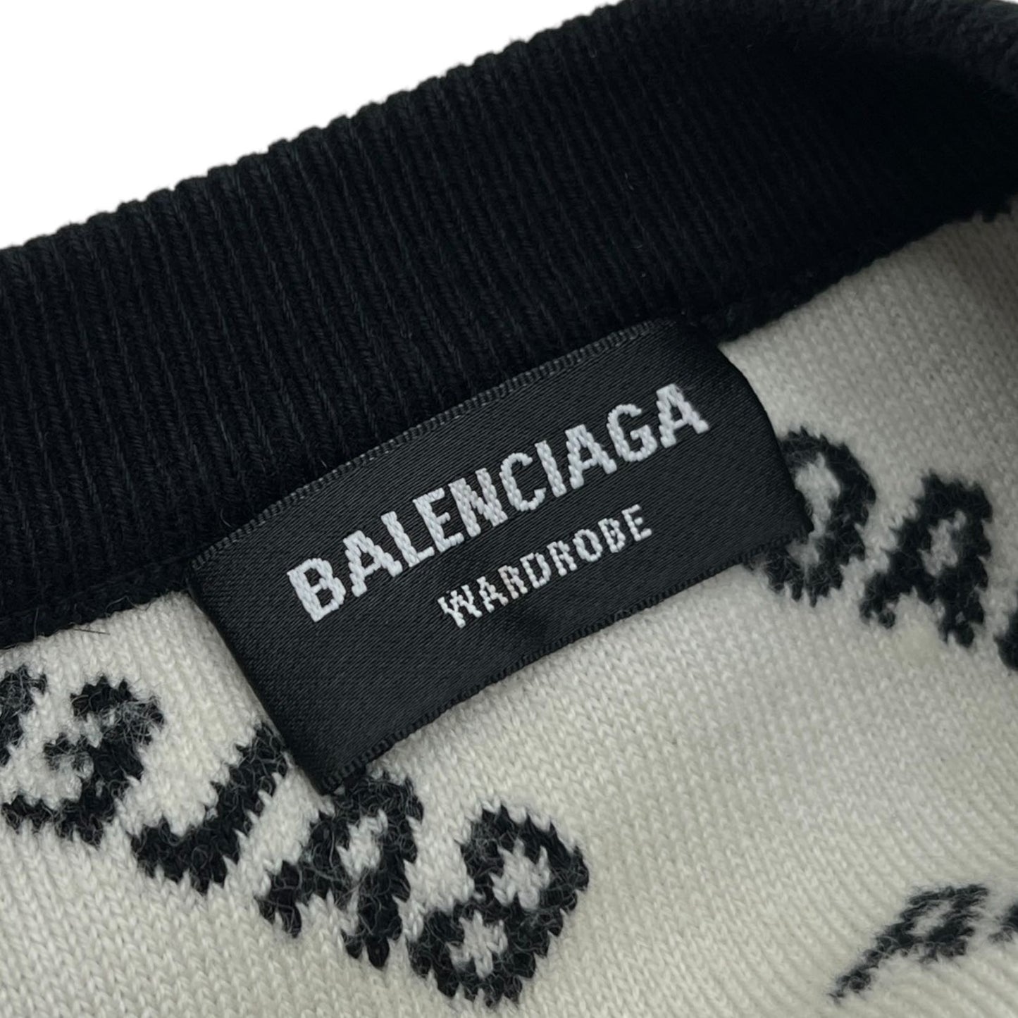 BALENCIAGA MAGLIONE MINI ALLOVER LOGO TG S (VESTE L)