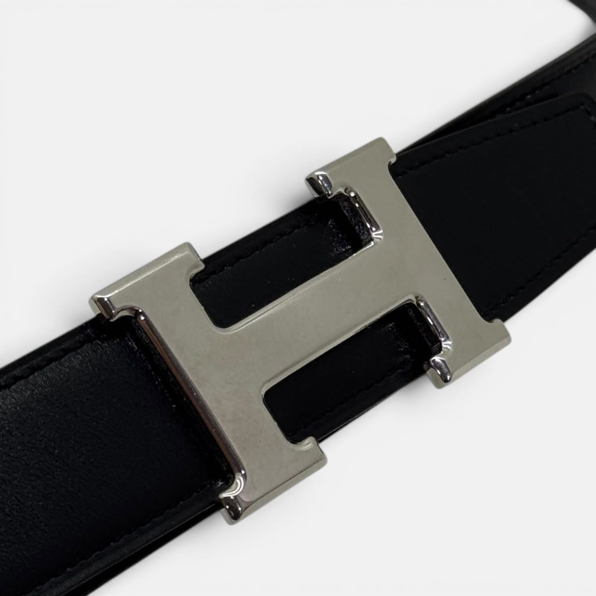 Fibbia da cintura H & Pelle reversibile per cintura 32 mm taglia 100