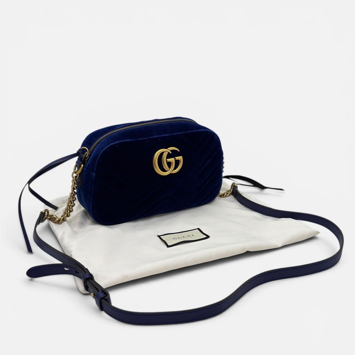 Camera bag GG Marmont in velluto