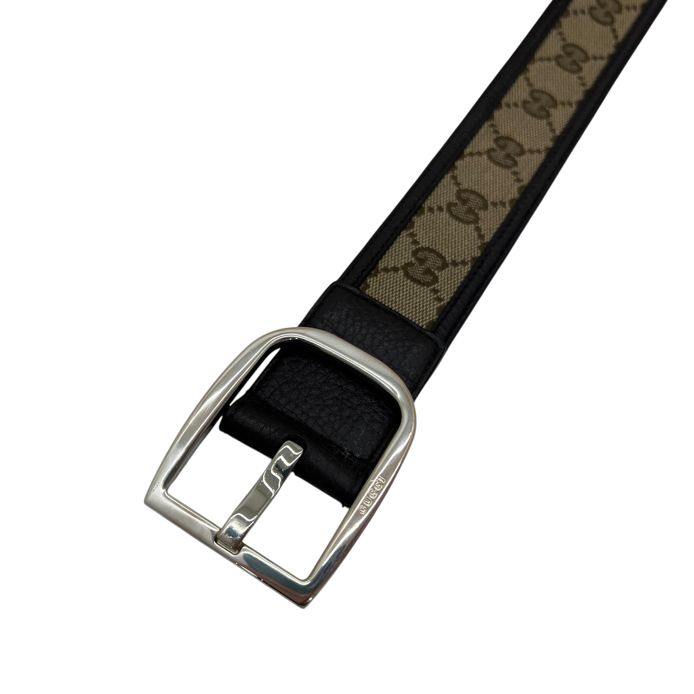 Cintura in tela e pelle taglia 80