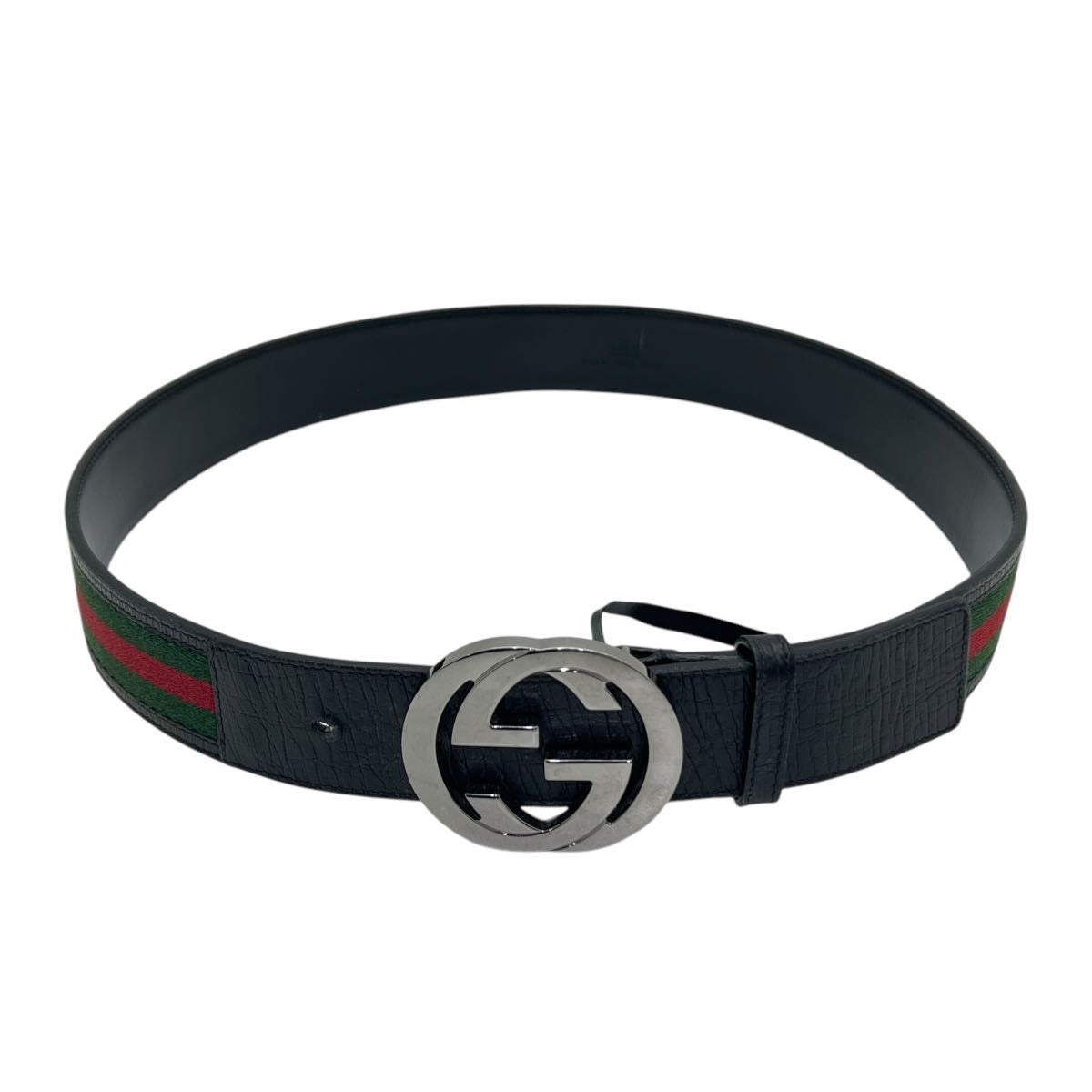 GUCCI CINTURA IN PELLE CON WEB TG 85