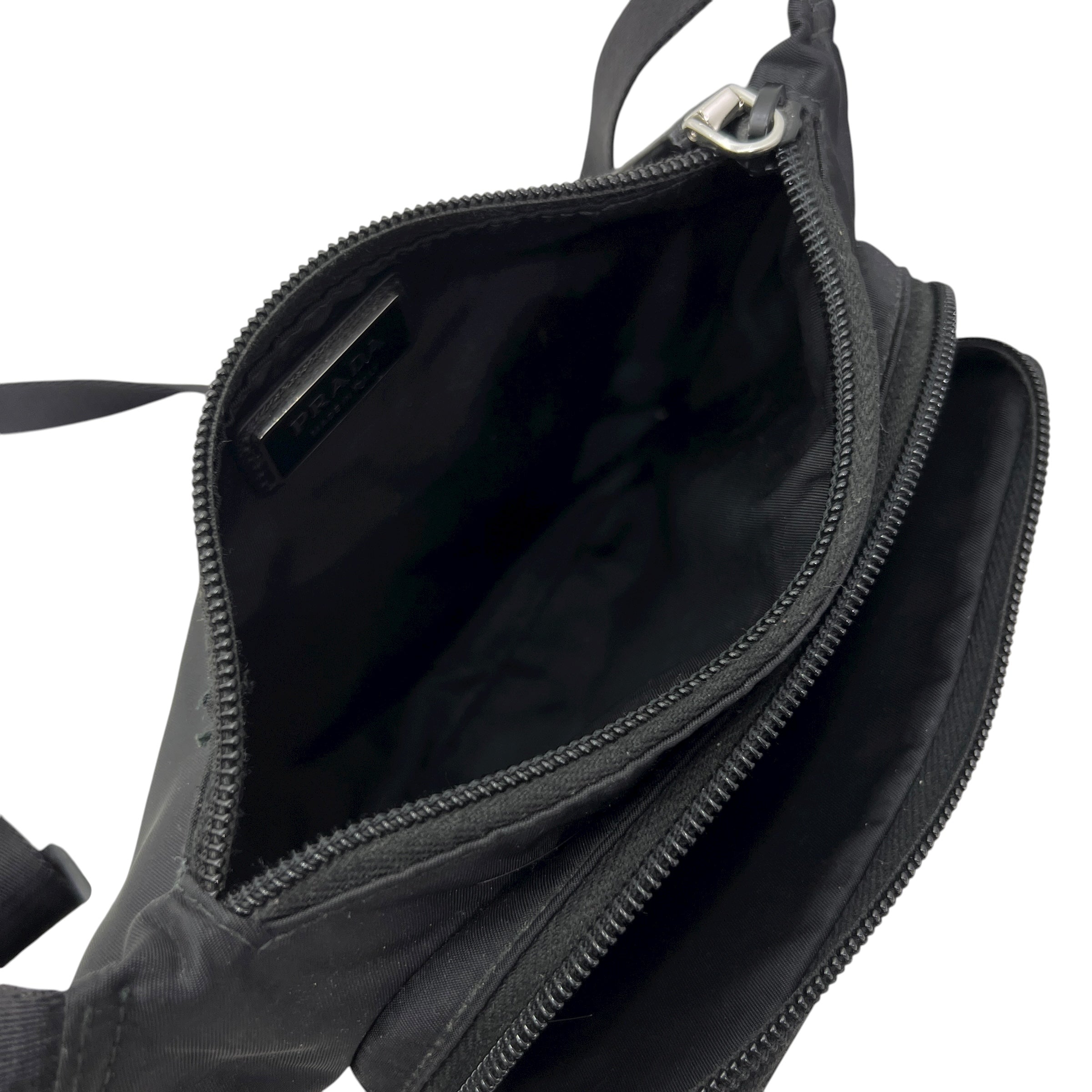 Borsa con tracolla in Re-Nylon e Saffiano