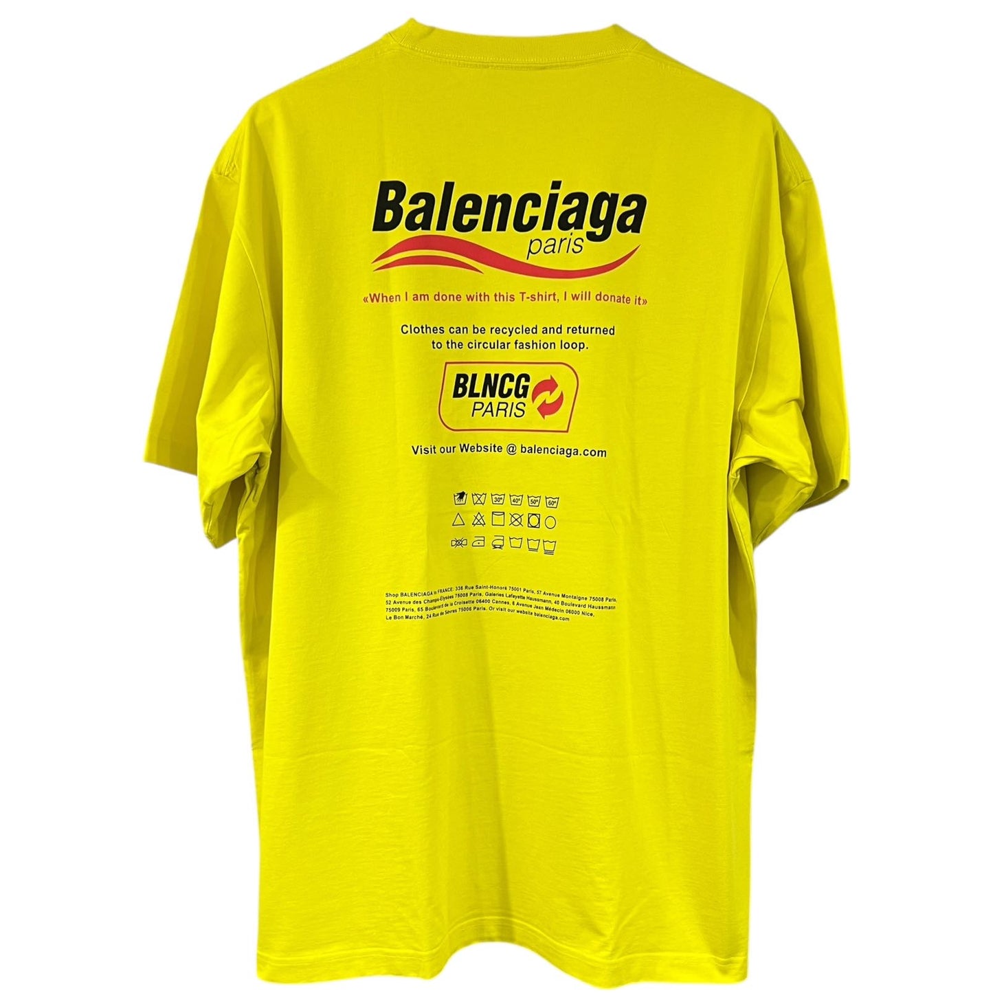 BALENCIAGA T-SHIRT DRY CLEANING TG XS (VESTE XL)