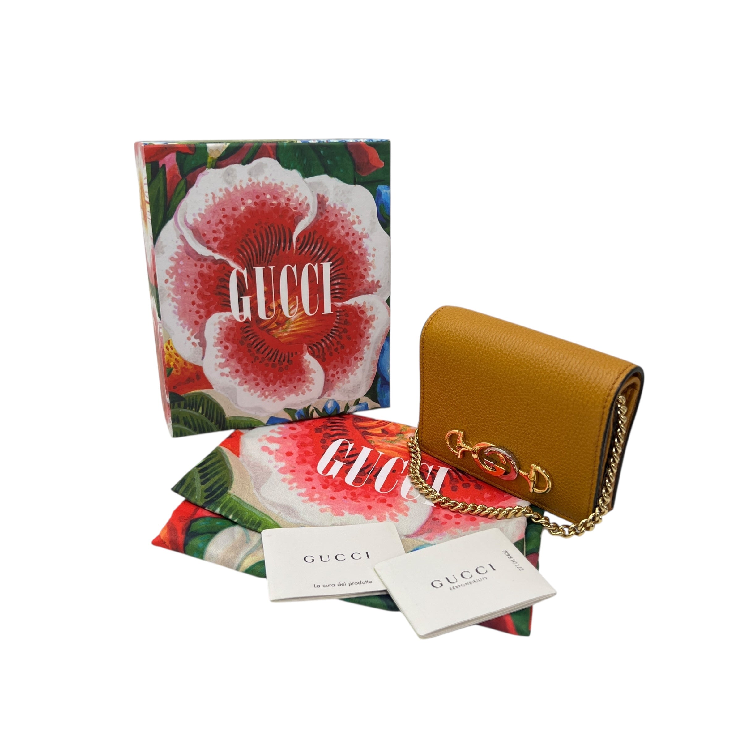 Zumi portafoglio compatto in pelle con catenella