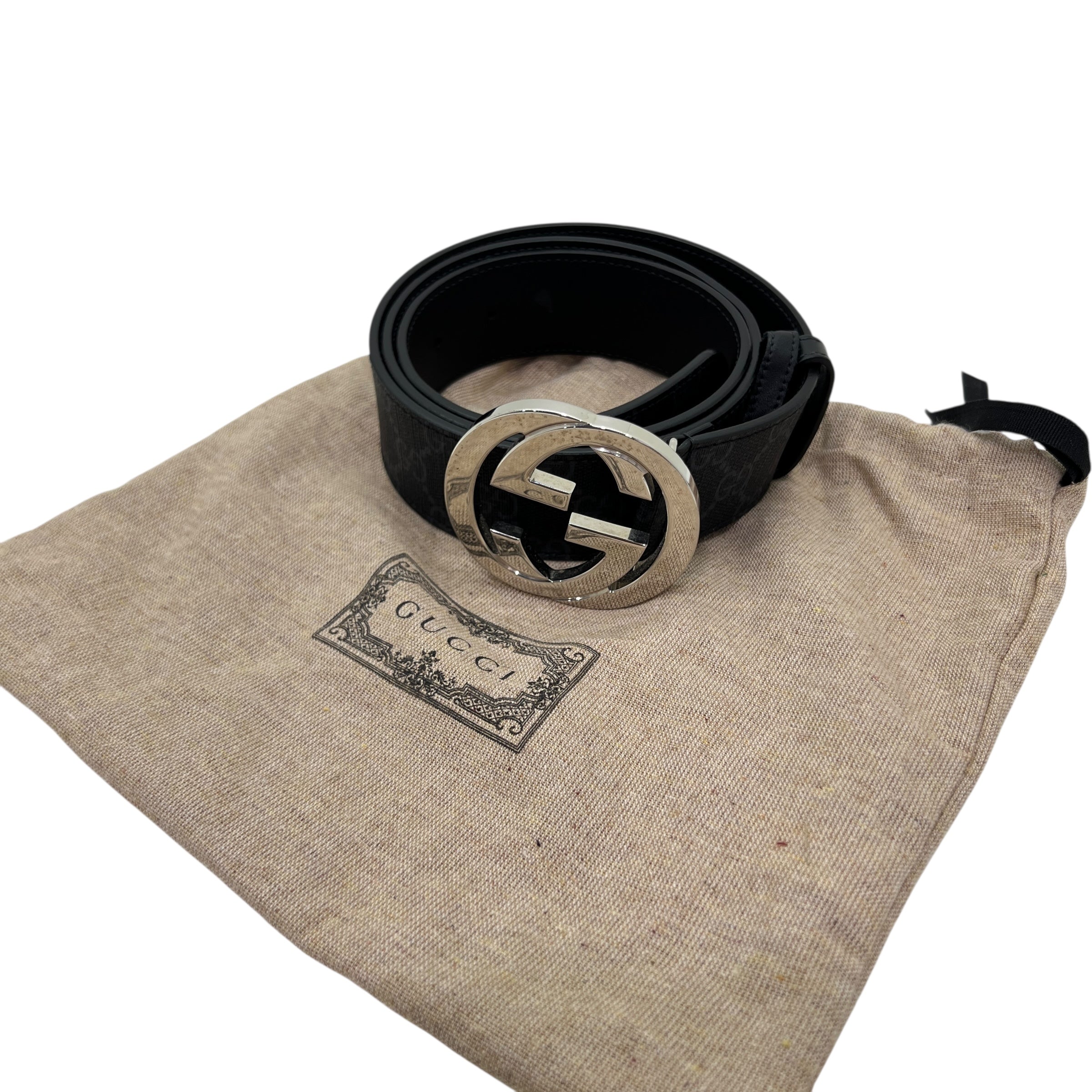Cintura con fibbia incrocio GG taglia 100