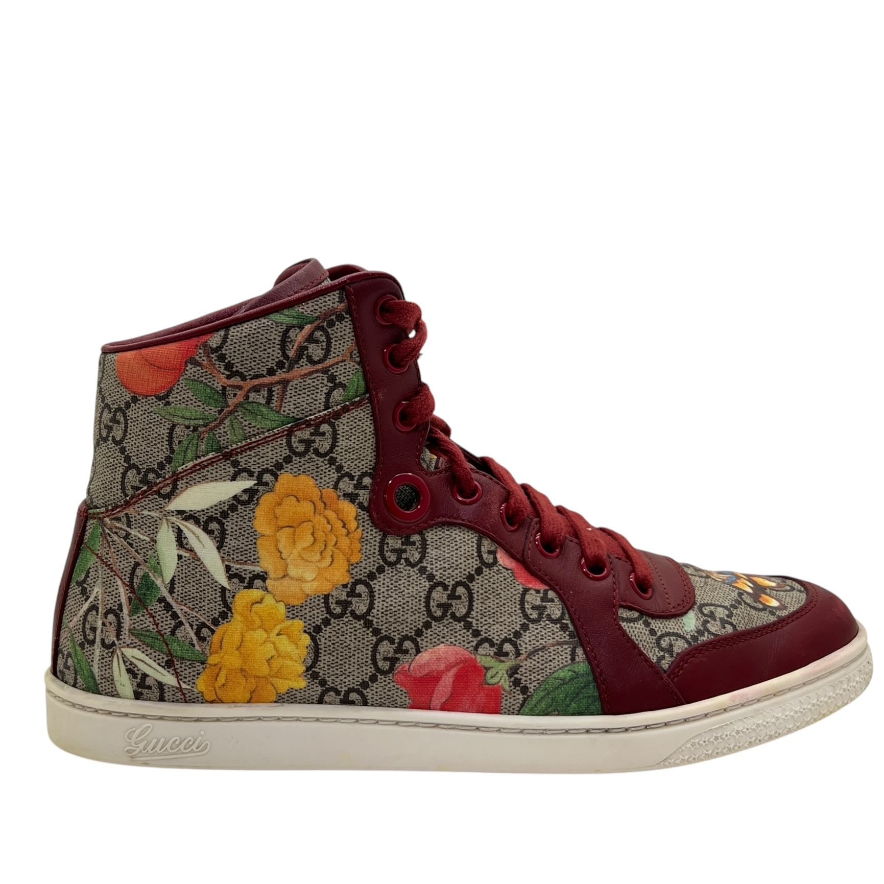 GUCCI SNEAKERS ALTE TIAN IN GG SUPREME E PELLE TG 38