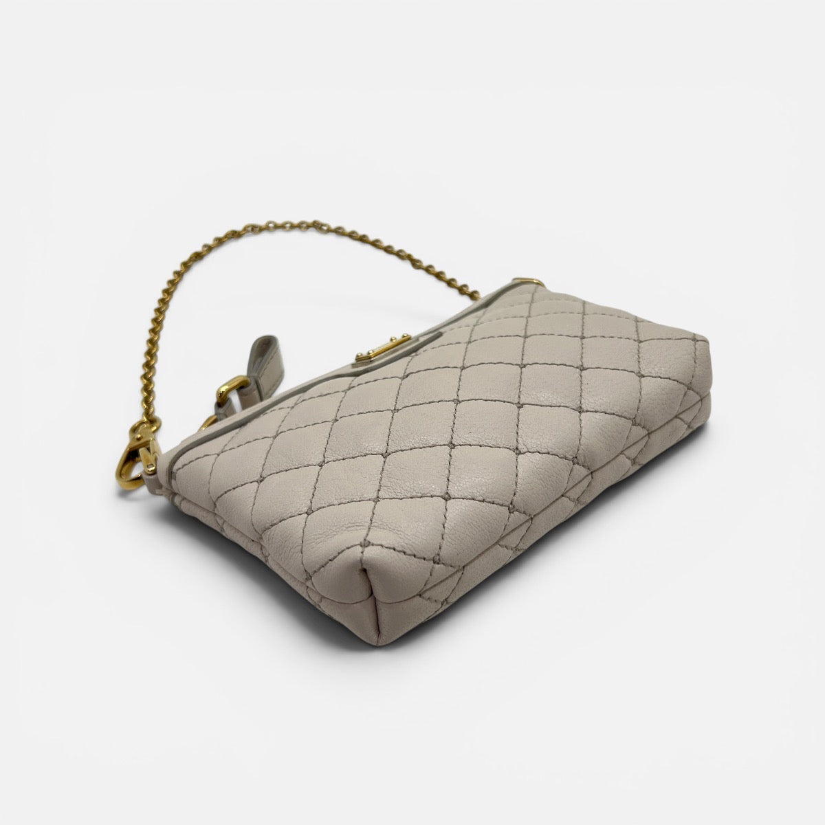 Mini pochette in pelle con catenella