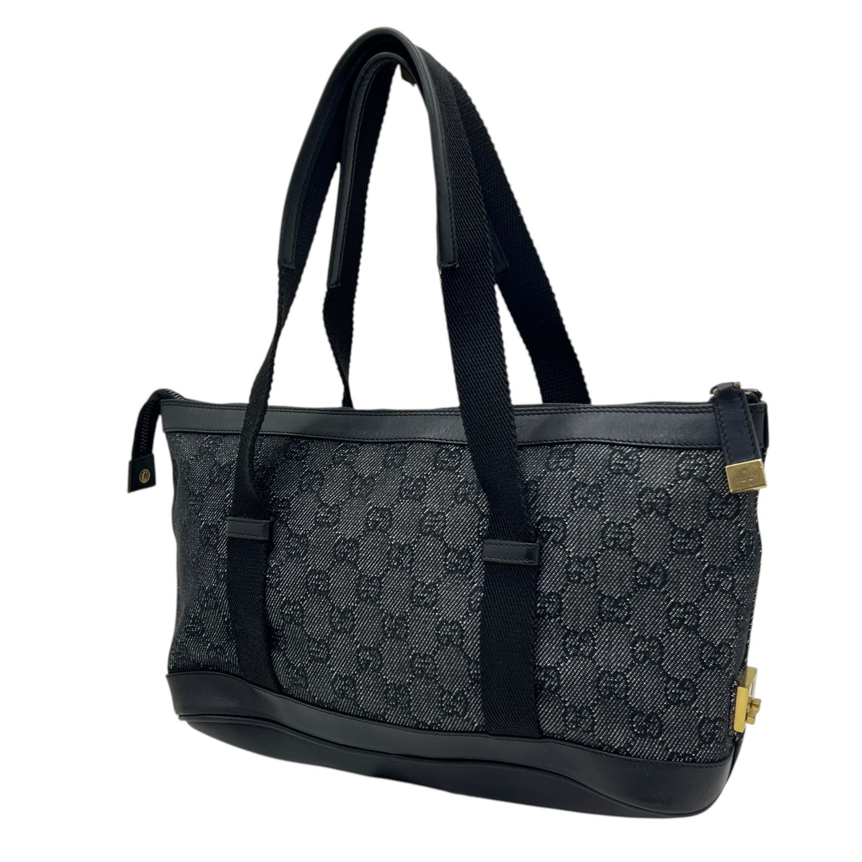 GUCCI BORSA A SPALLA IN TESSUTO GG E PELLE