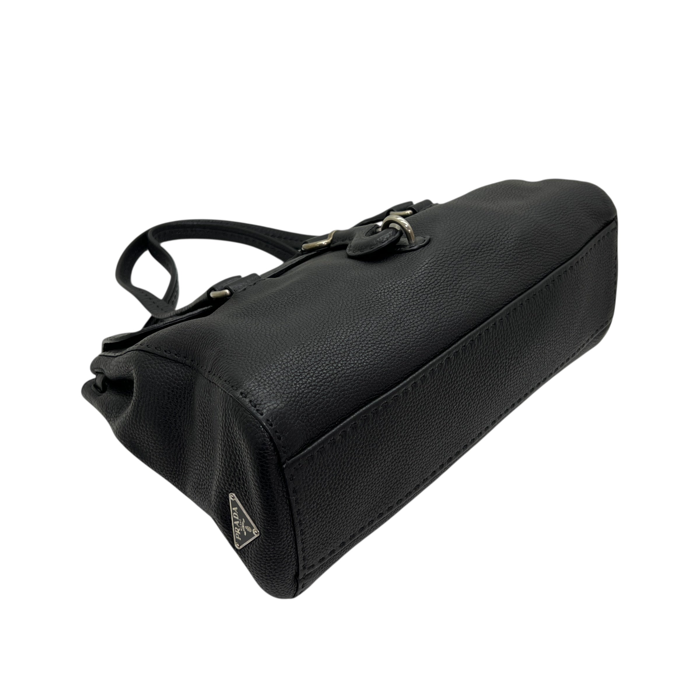 Clasp borsa in pelle daino