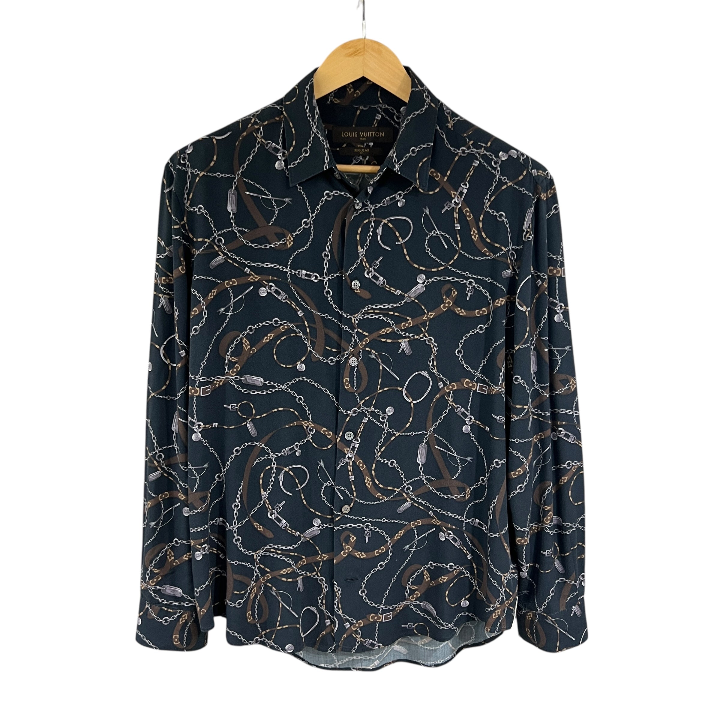 Camicia con stampa catene e cinture Tg. XL