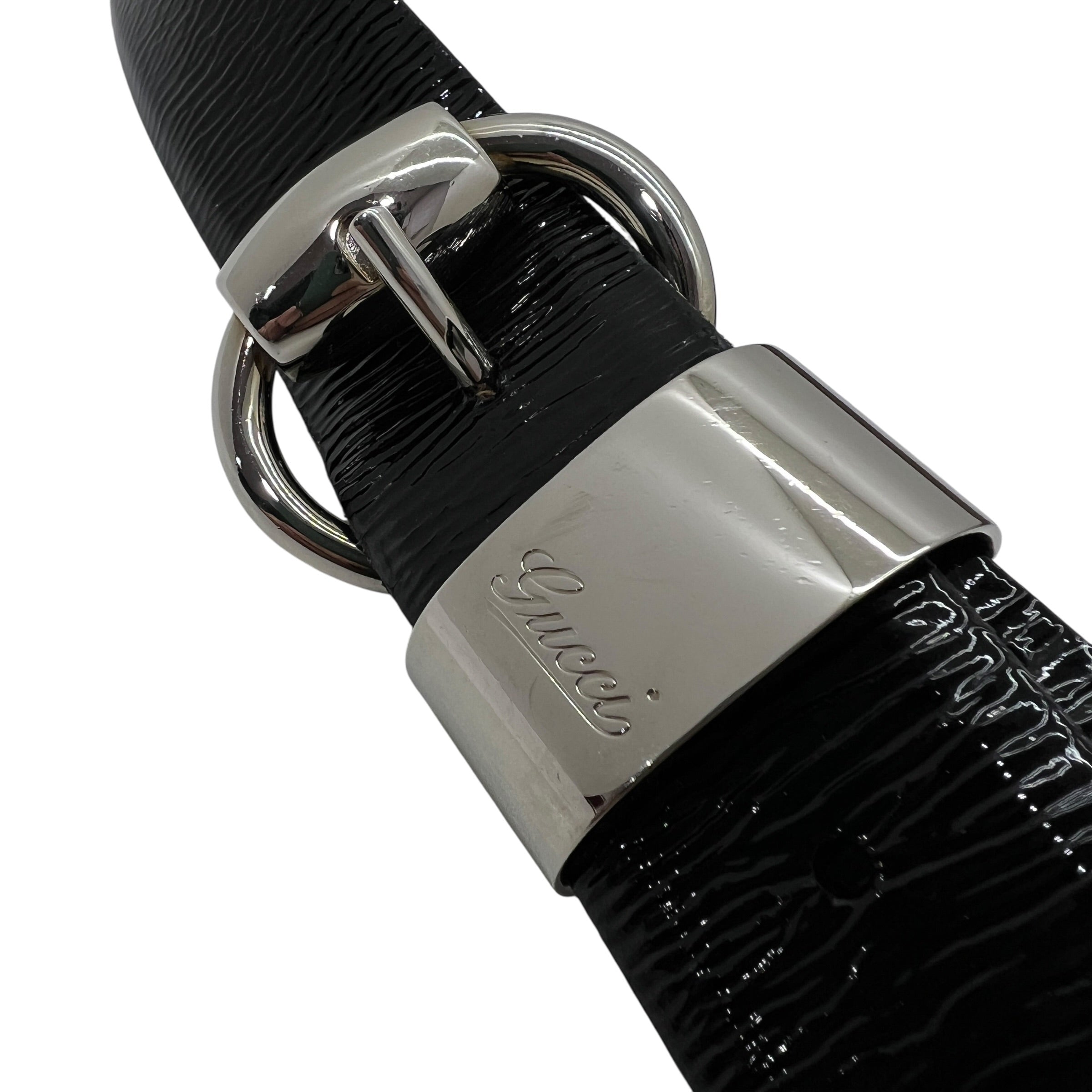 Cintura in pelle vernis taglia 100