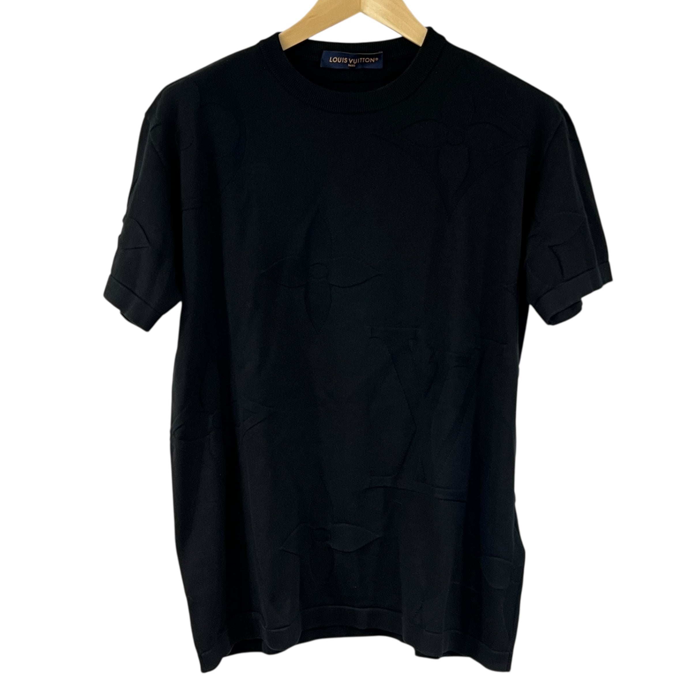 T-shirt in cotone con motivo Monogram ricamato taglia M oversize