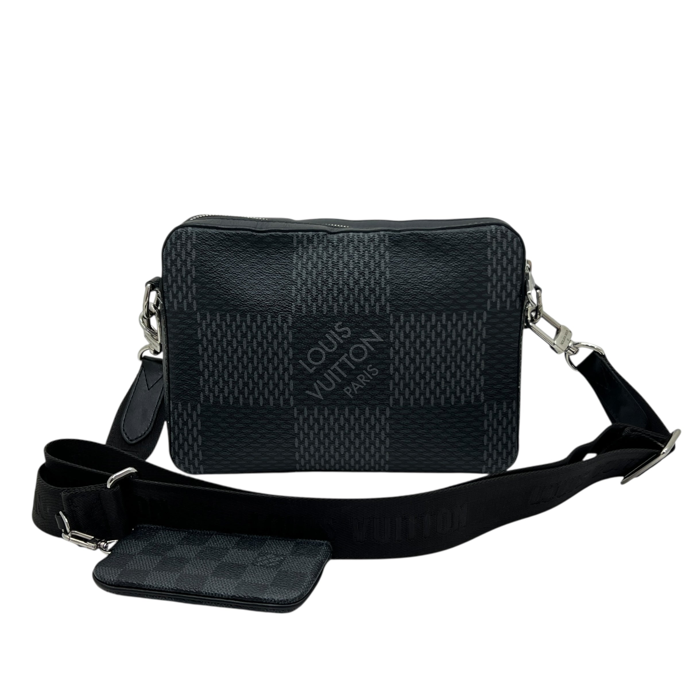 Borsa messenger Trio Damier Graphite Giant 3D