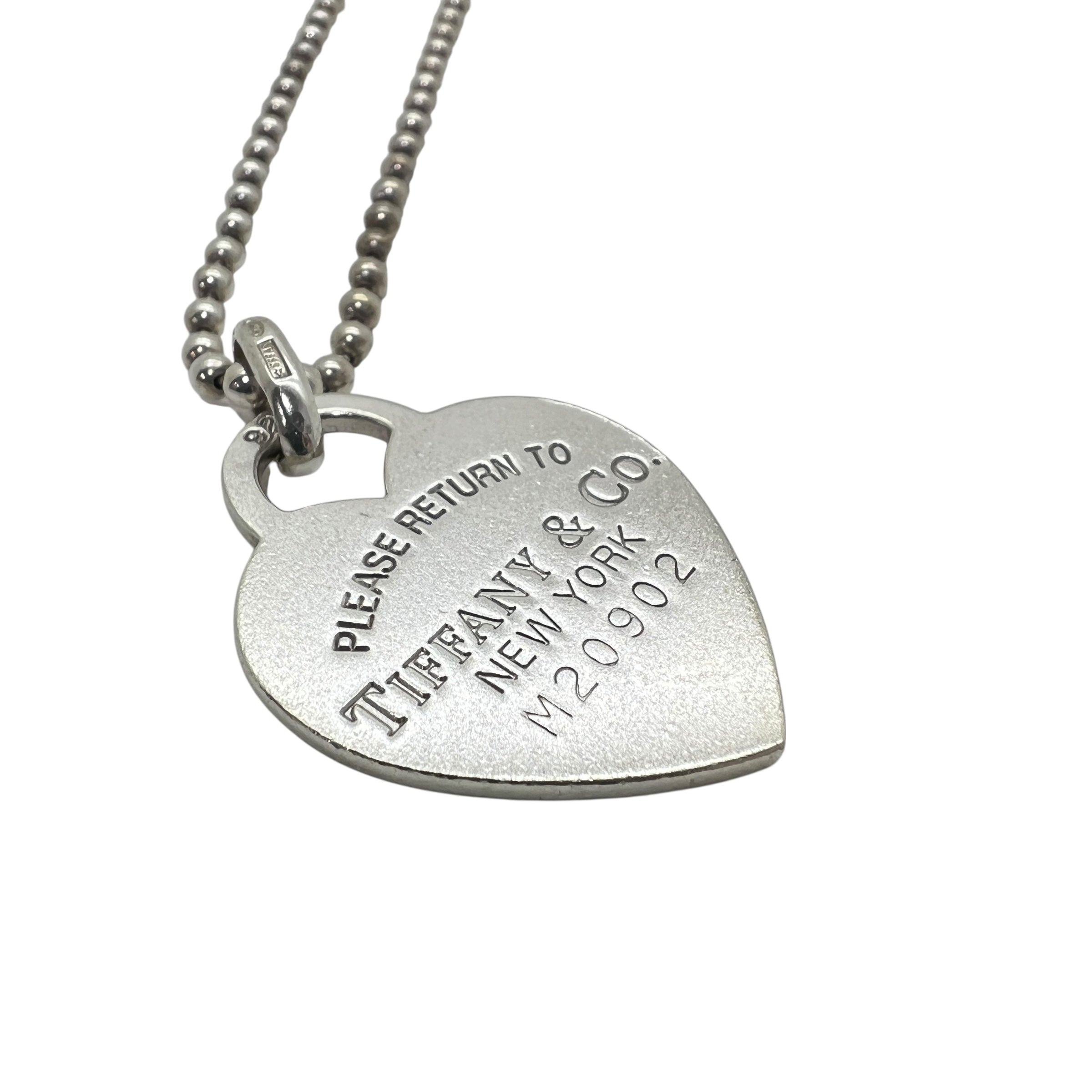 Pendente Heart Tag grande con catena