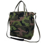 VALENTINO GARAVANI TOTE BAG MARIPOSA IN TESSUTO CAMOUFLAGE E PELLE