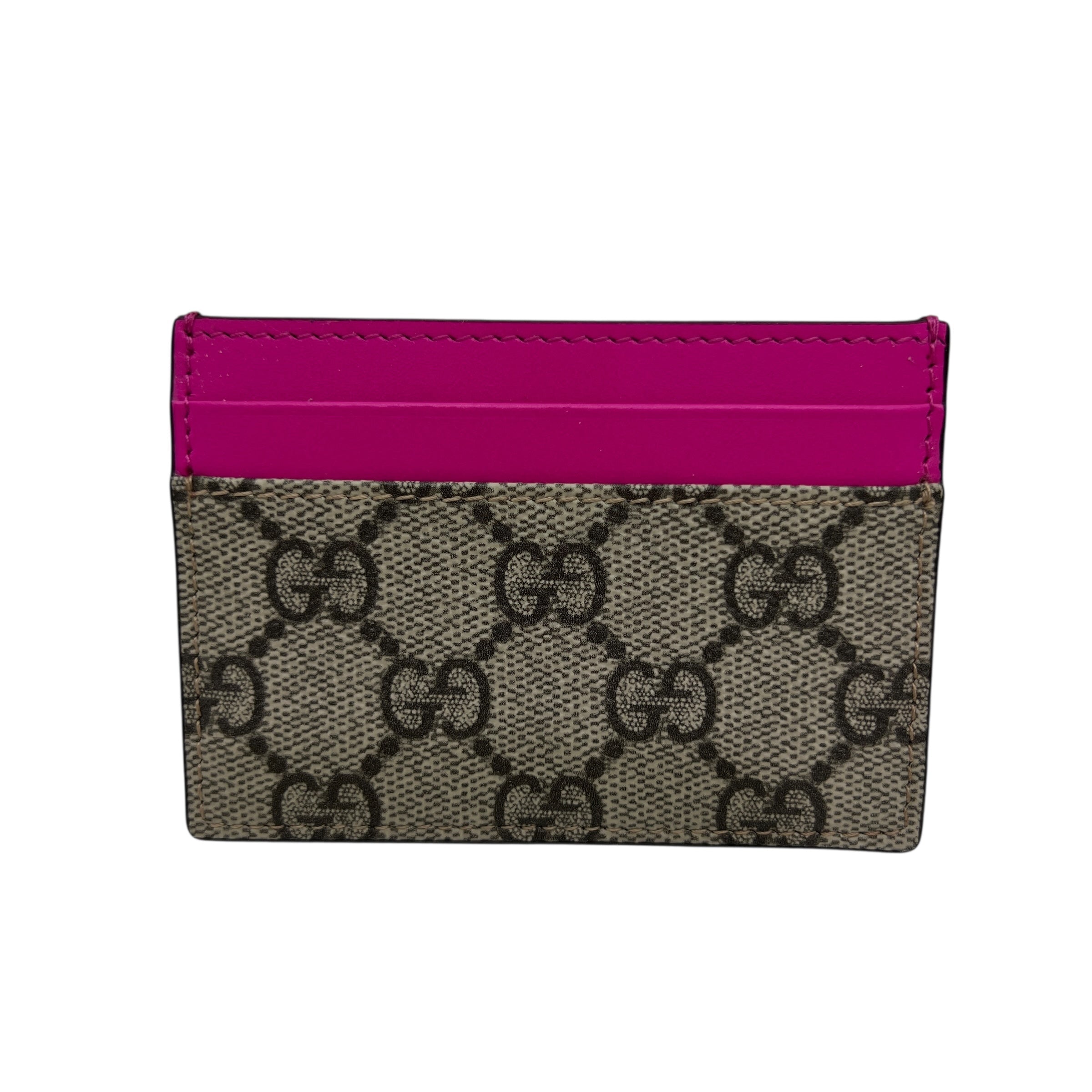 Portacarte GG Supreme fucsia