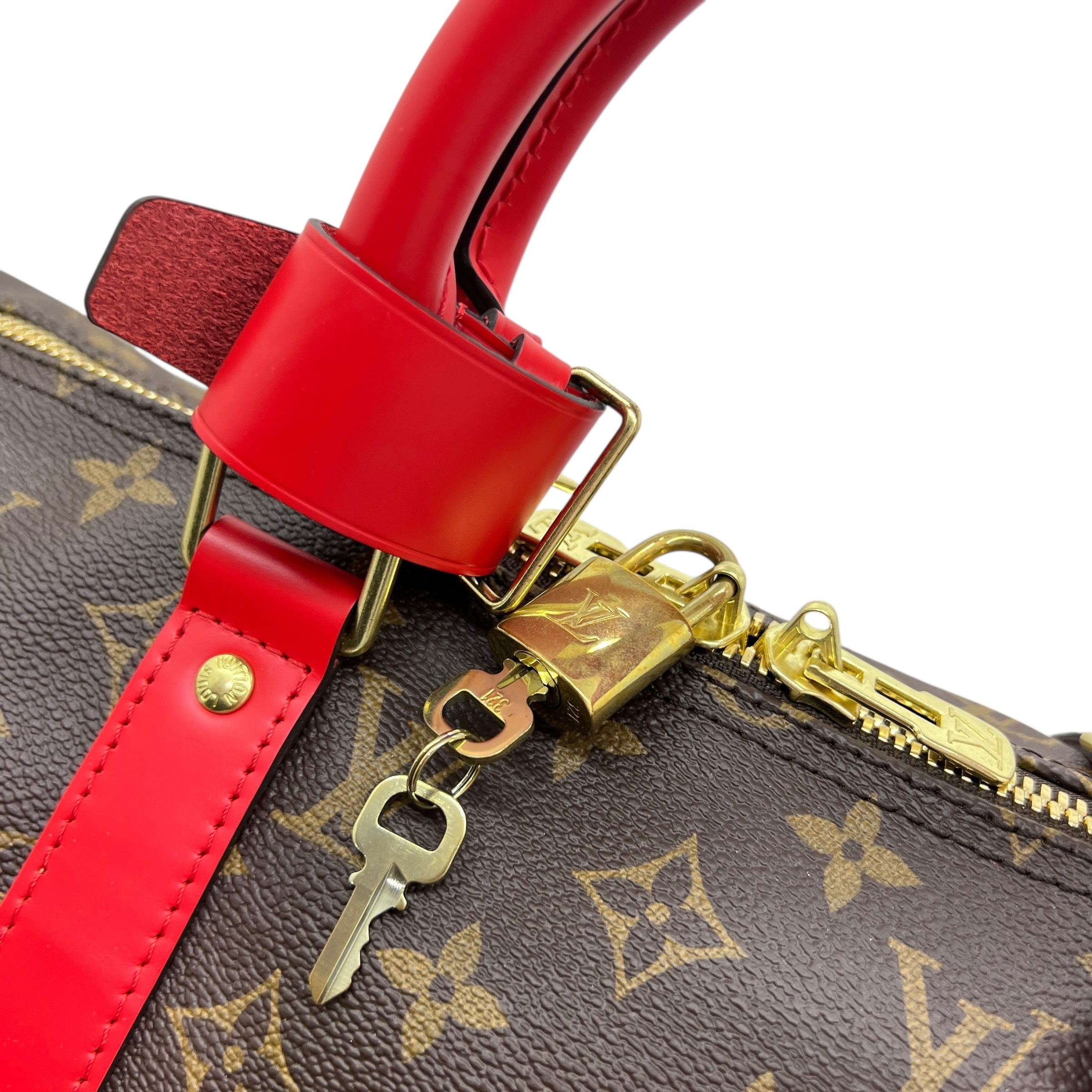 Keepall 50 Bandolière Coquelicot