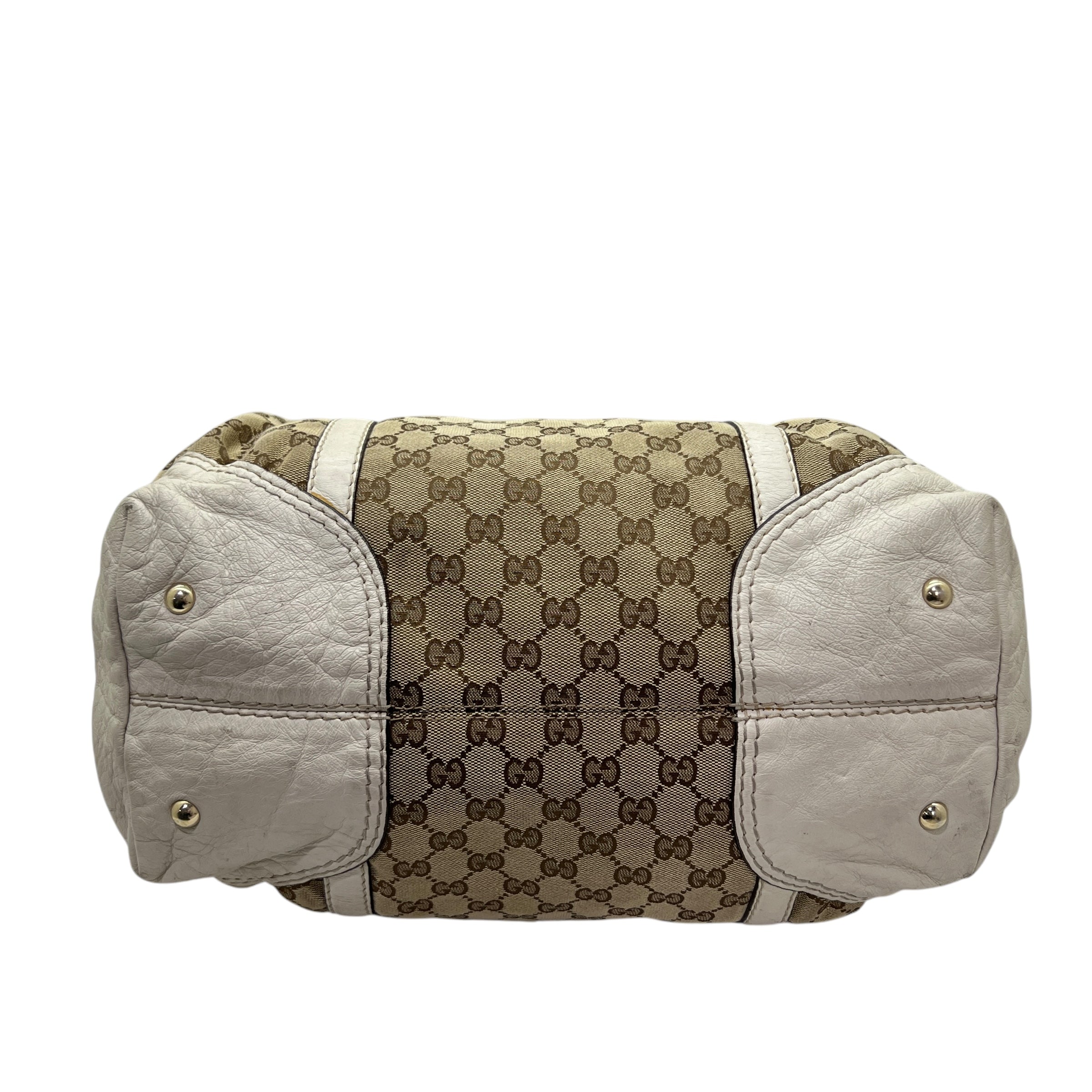 GUCCI BORSA A MANO IN TELA GG E PELLE