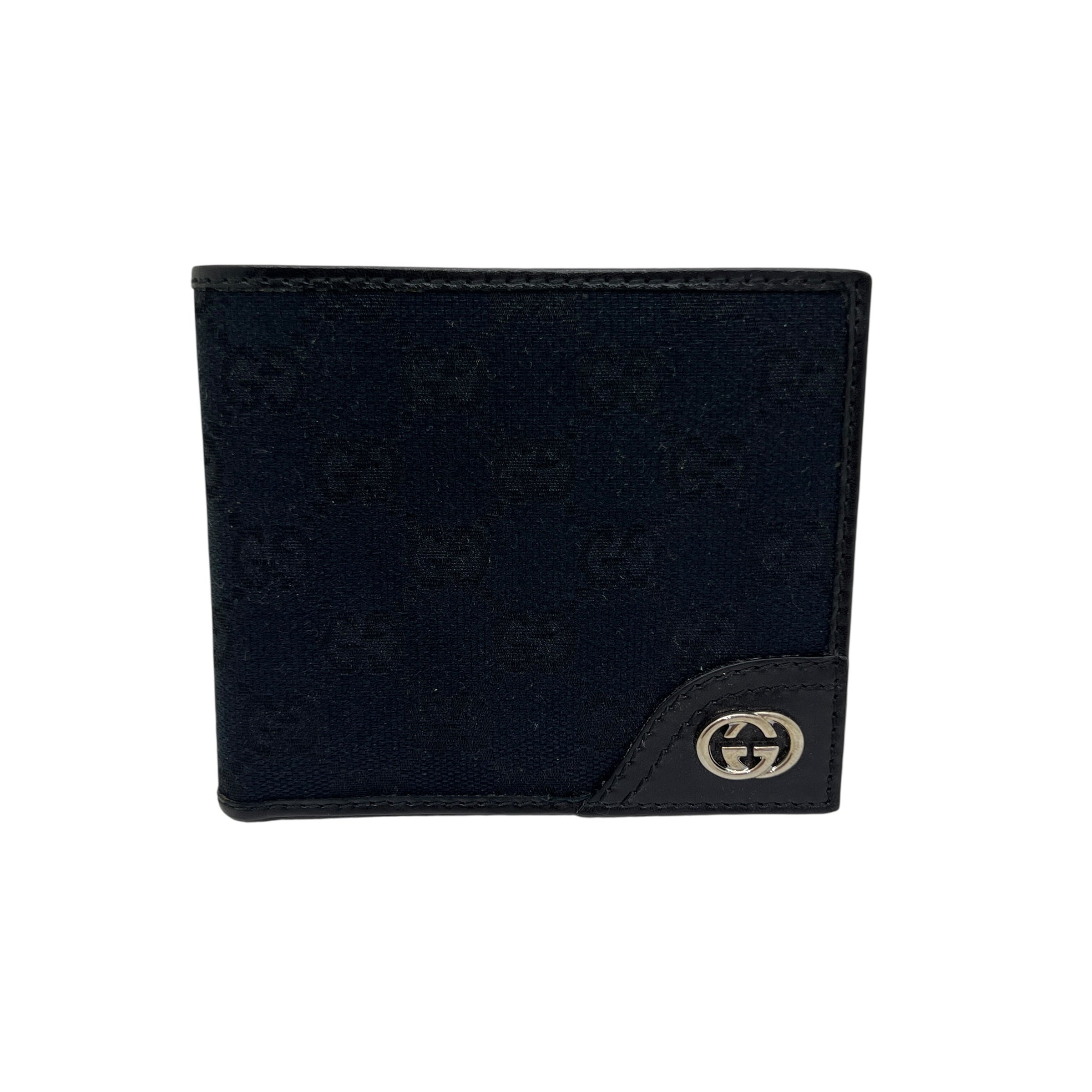 Portafoglio in tela e pelle