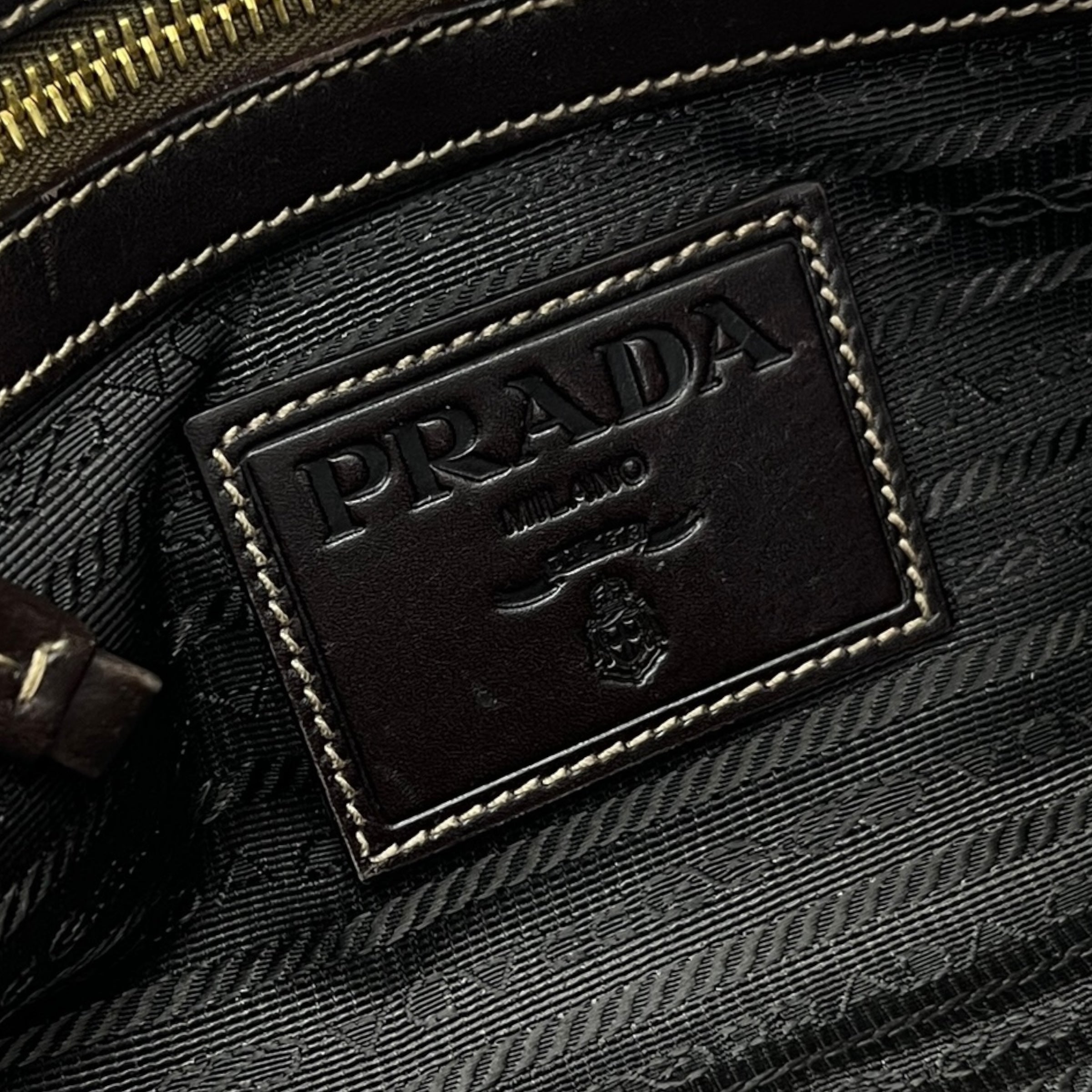 Borsa a spalla in tessuto e pelle