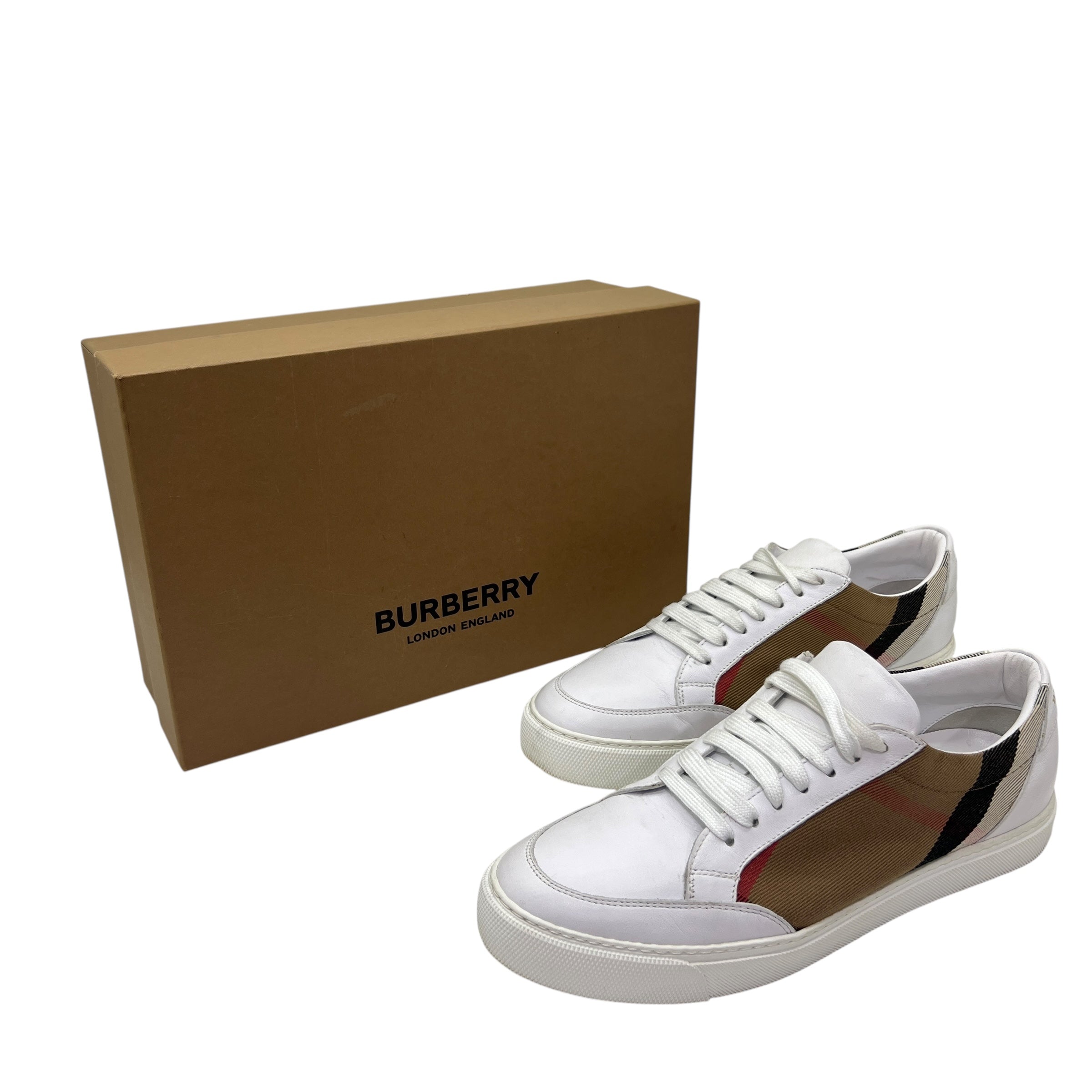 BURBERRY SNEAKERS IN CHECK E PELLE TG 39