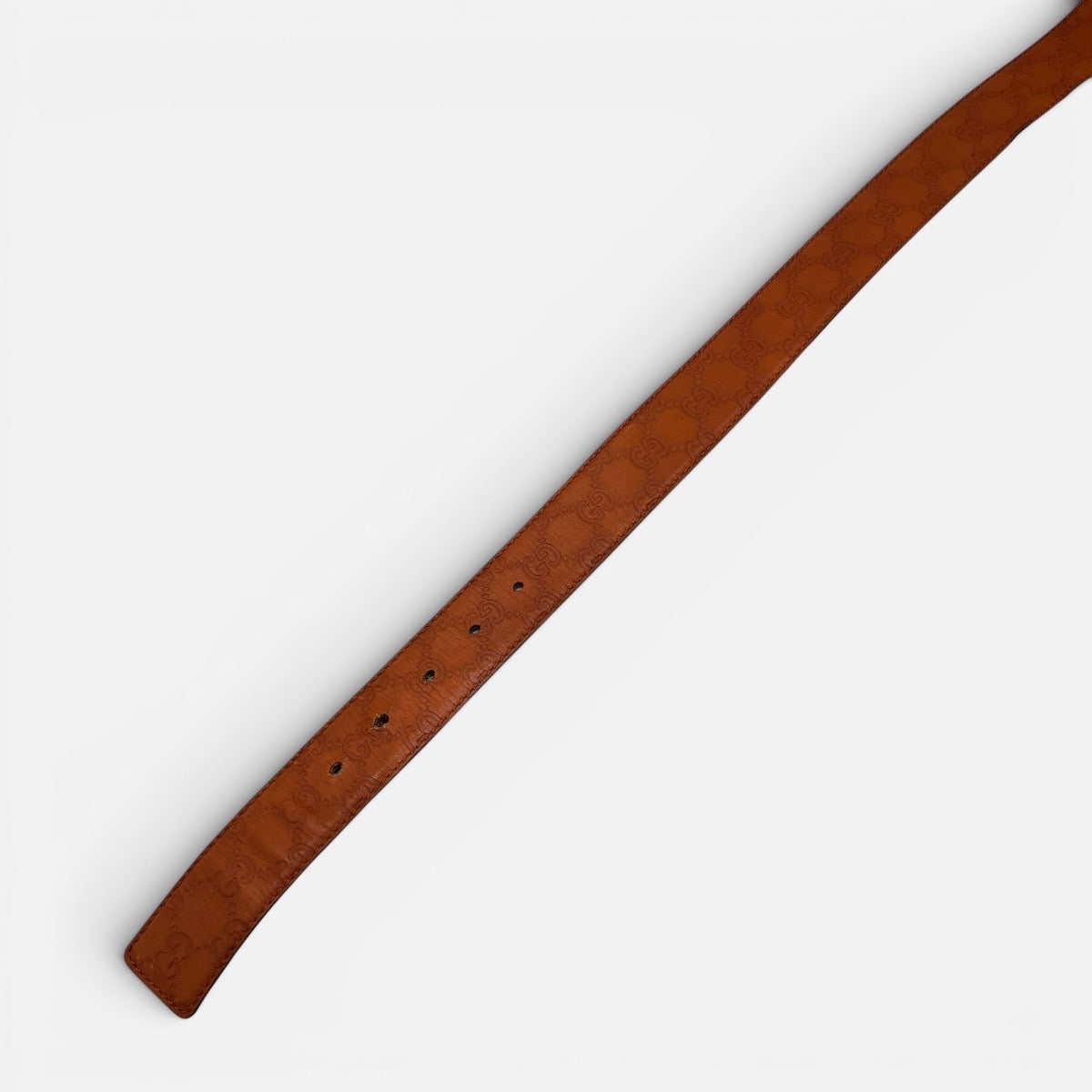 Cintura Interlocking GG in pelle taglia 90