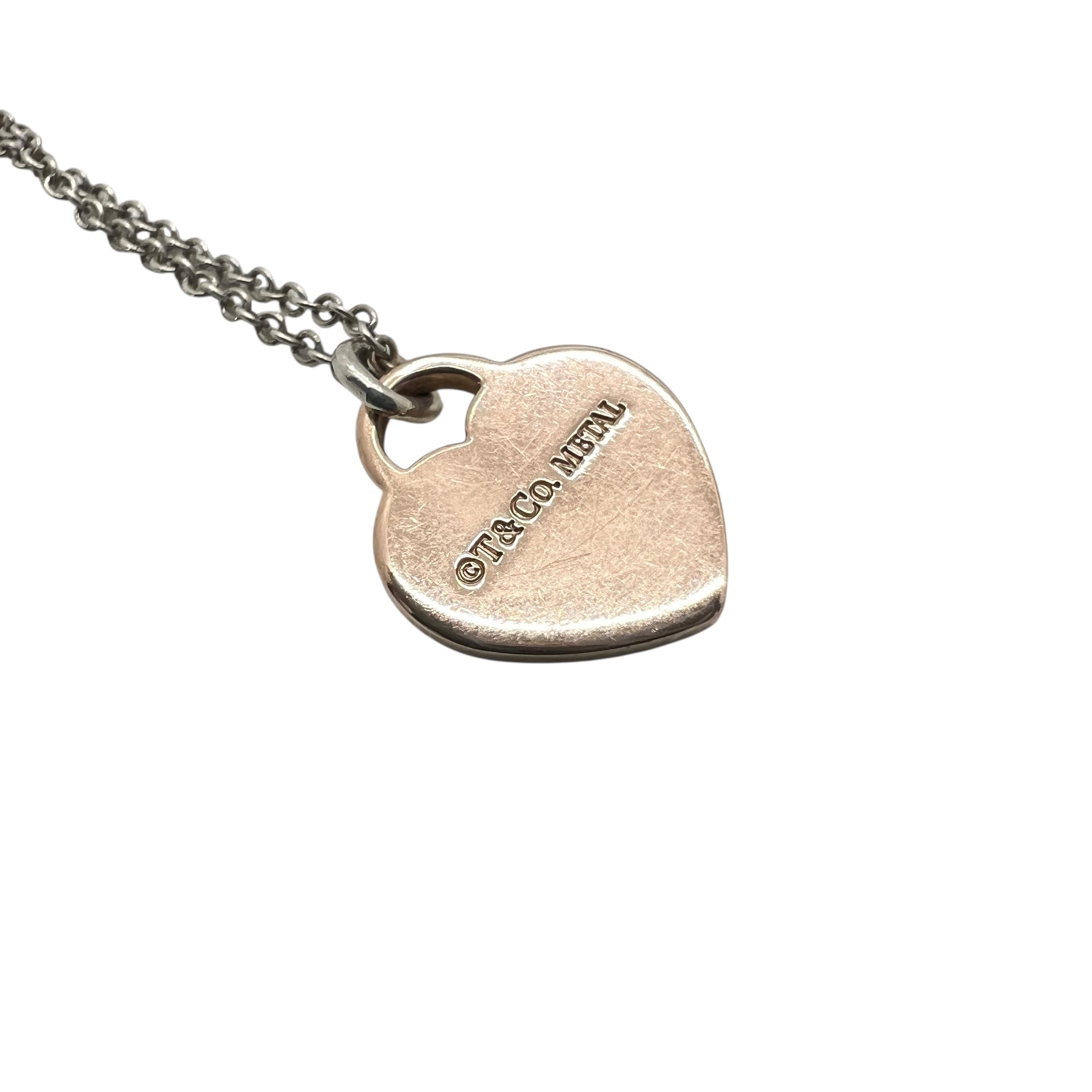 Pendente Double Heart Tag mini con catenina