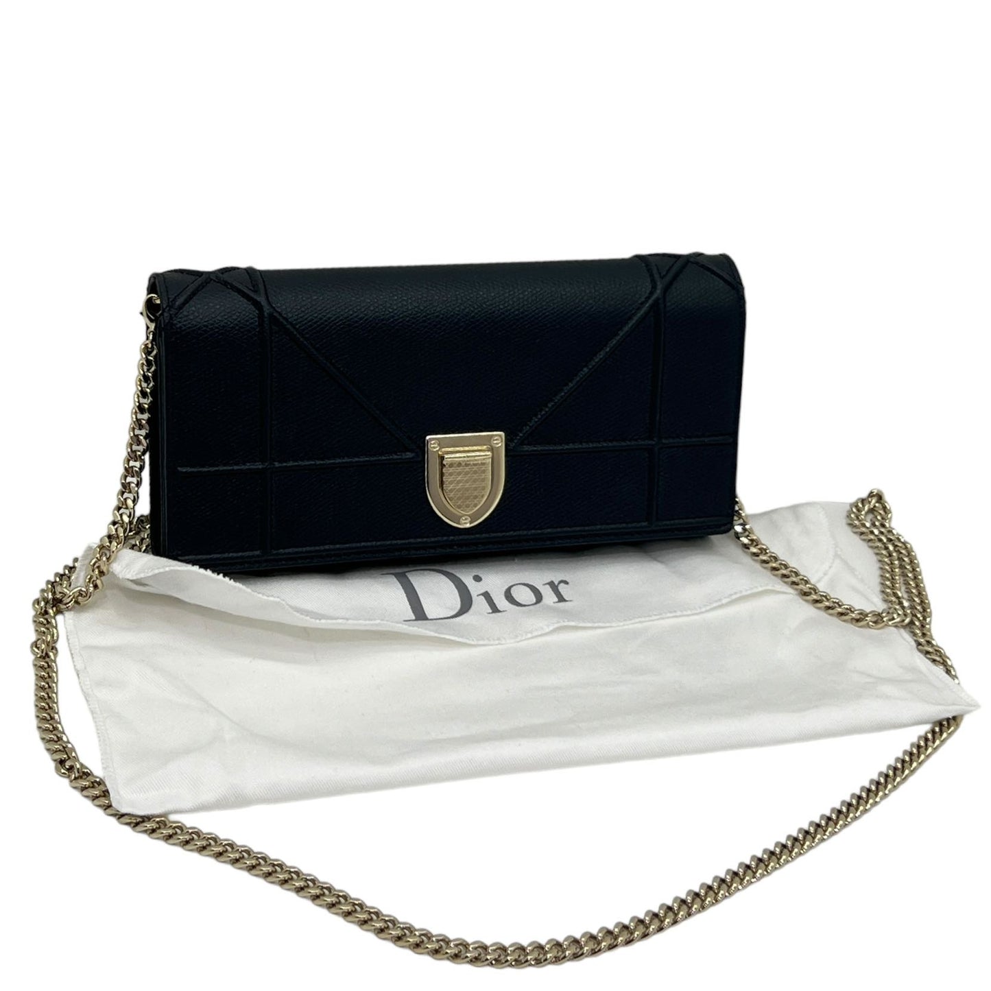 DIOR WALLET ON CHAIN DIORAMA IN PELLE