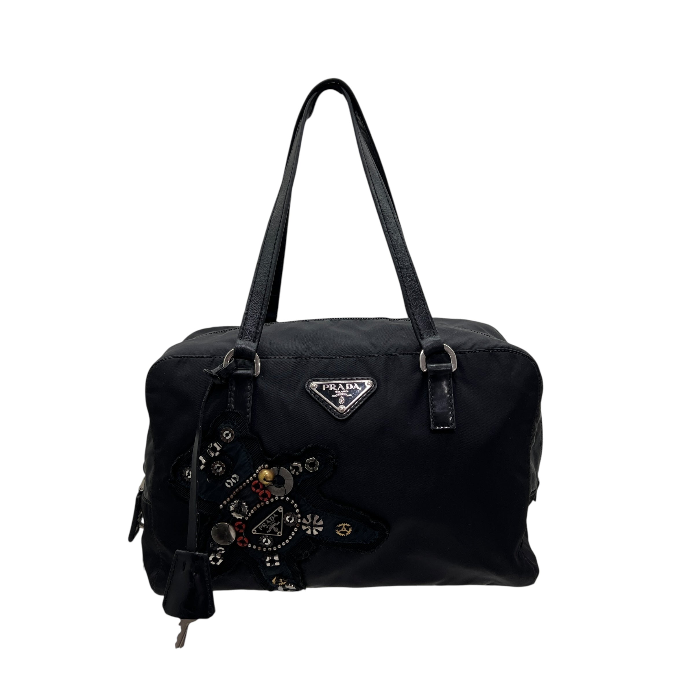 Prada bauletto in Nylon con applique