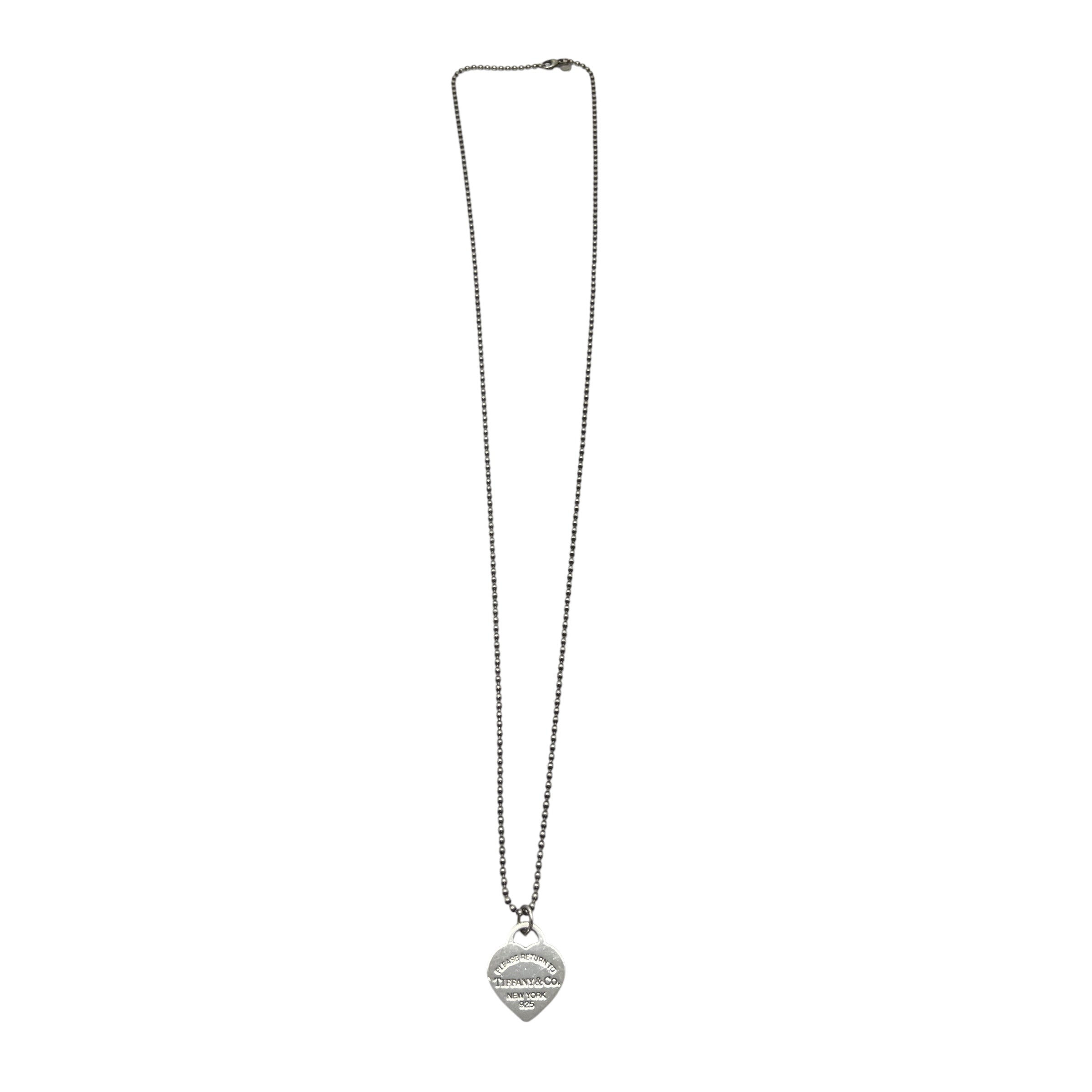 Pendente Heart Tag grande con catena